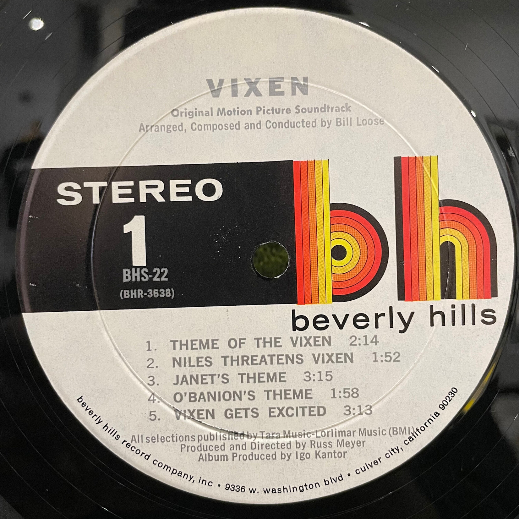 [Kollectible Vinyl] Loose, Bill: Russ Meyer's Vixen (Original Motion Picture Soundtrack) (1970, US, NM) [BEVERLY HILLS]
