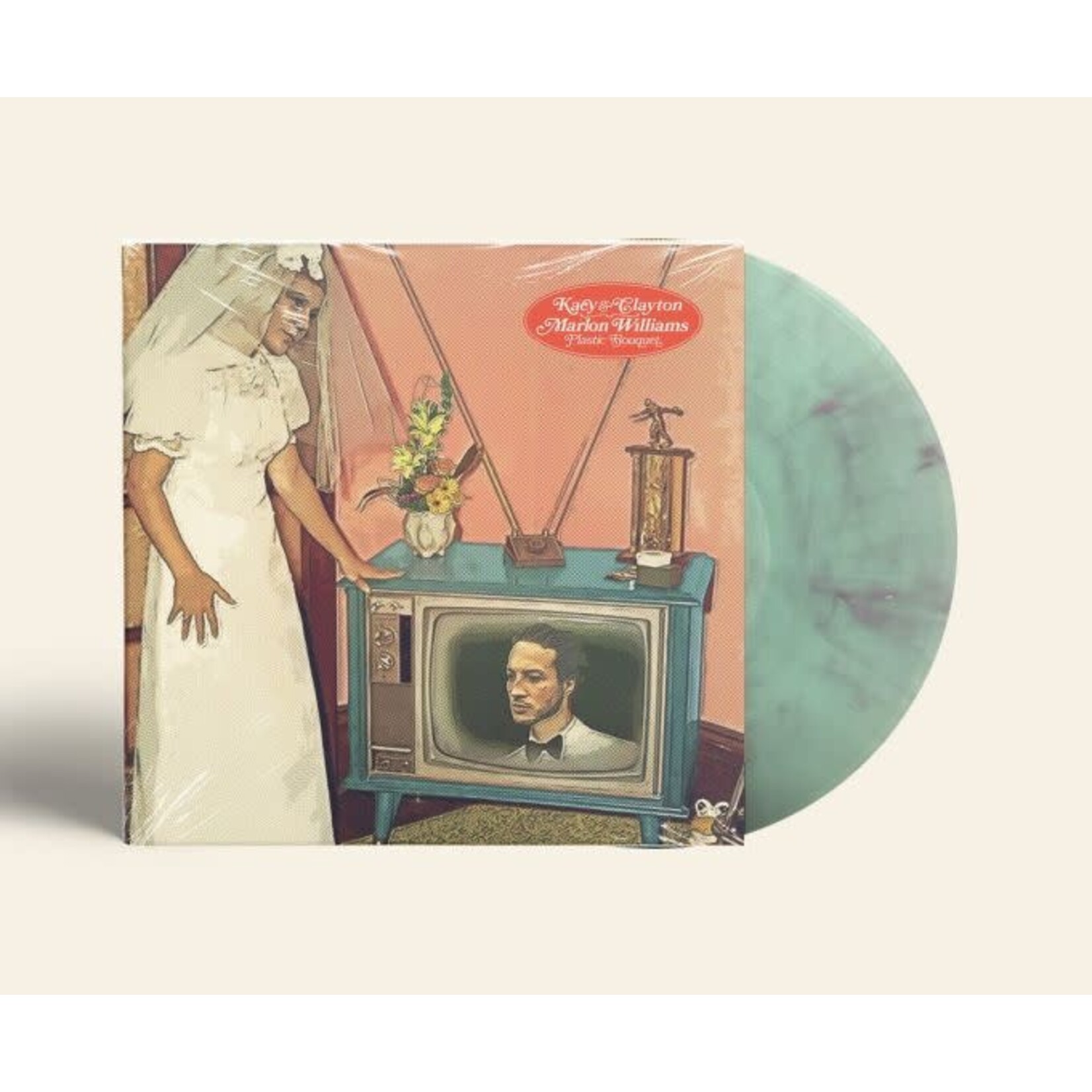 Kacy & Clayton and Marlon Williams: Plastic Bouquet (INDIE EXCLUSIVE, MARBLED SEA GLASS VINYL) [LP, New West Records]