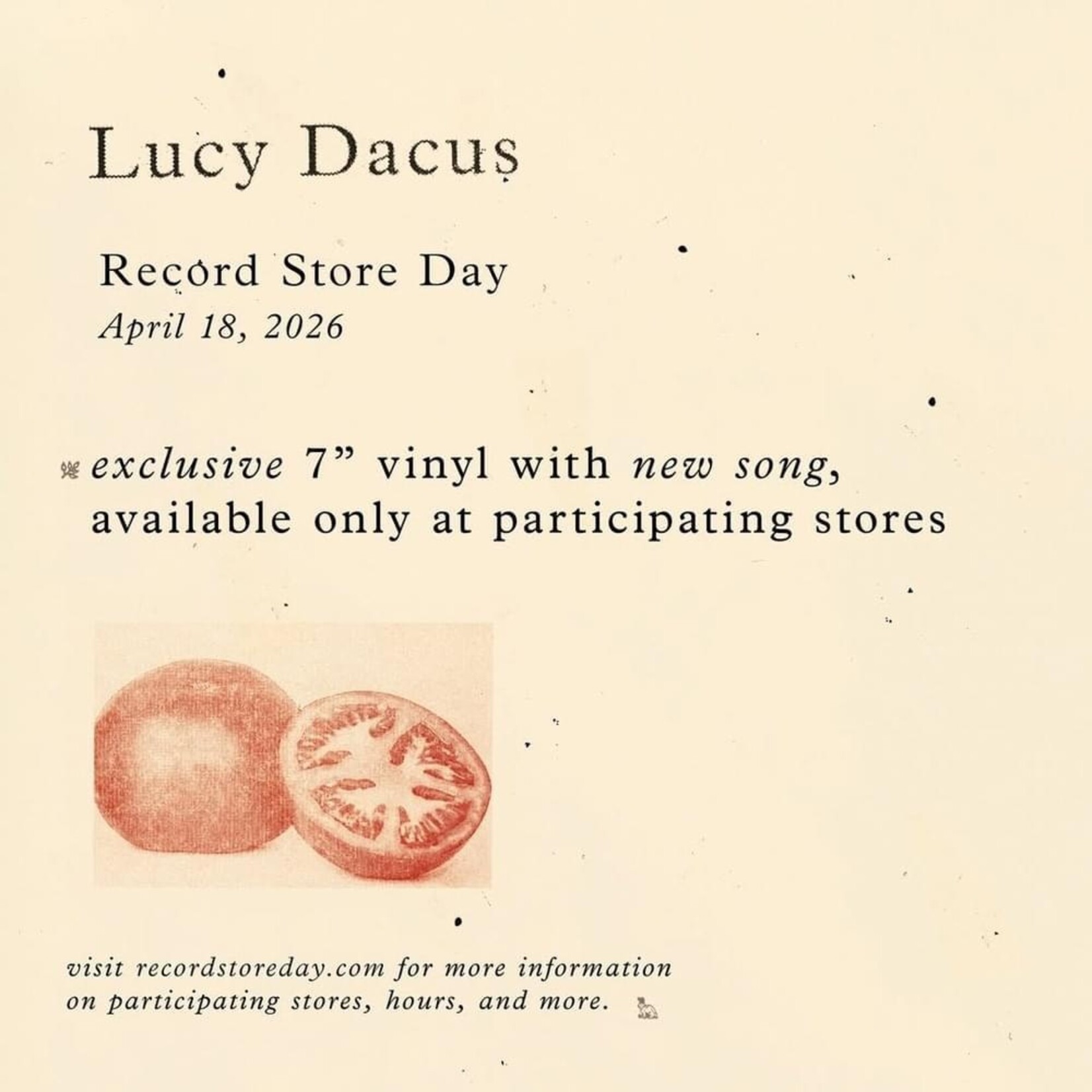[New] Dacus,Lucy: Planting Tomatoes - RSD2026 (7") [INTERSCOPE]