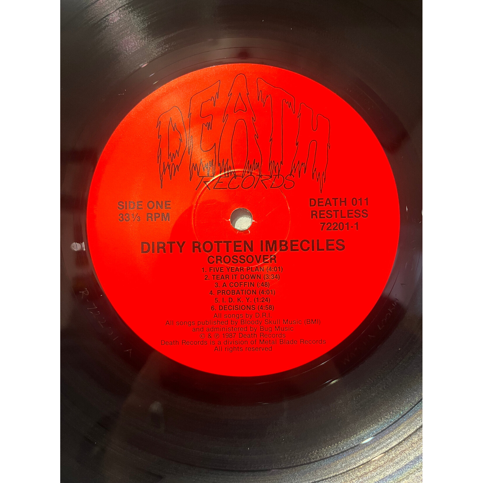 [Kollectible Vinyl] D.R.I. (Dirty Rotten Imbeciles) :Crossover (1987, USA, w/ Insert, VG+) [RESTLESS]