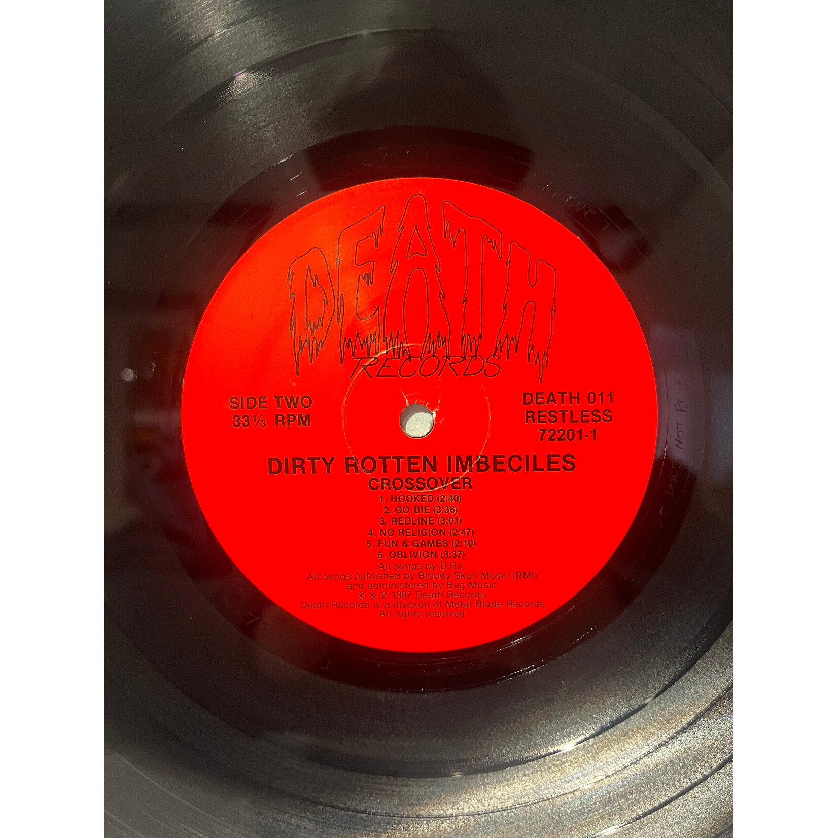 [Kollectible Vinyl] D.R.I. (Dirty Rotten Imbeciles) :Crossover (1987, USA, w/ Insert, VG+) [RESTLESS]