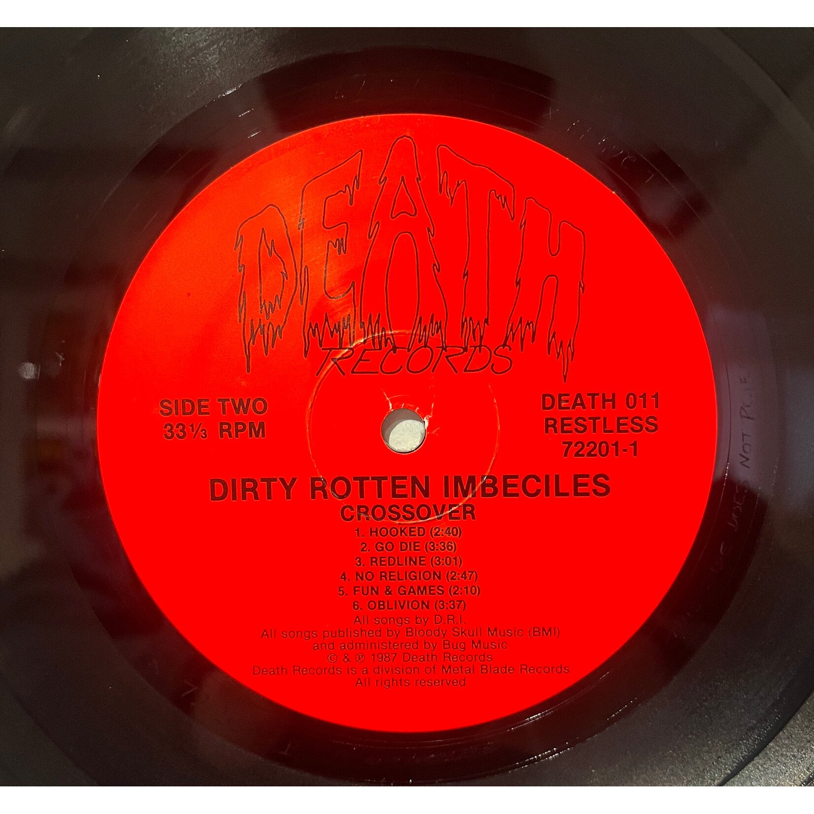 [Kollectible Vinyl] D.R.I. (Dirty Rotten Imbeciles) :Crossover (1987, USA, w/ Insert, VG+) [RESTLESS]