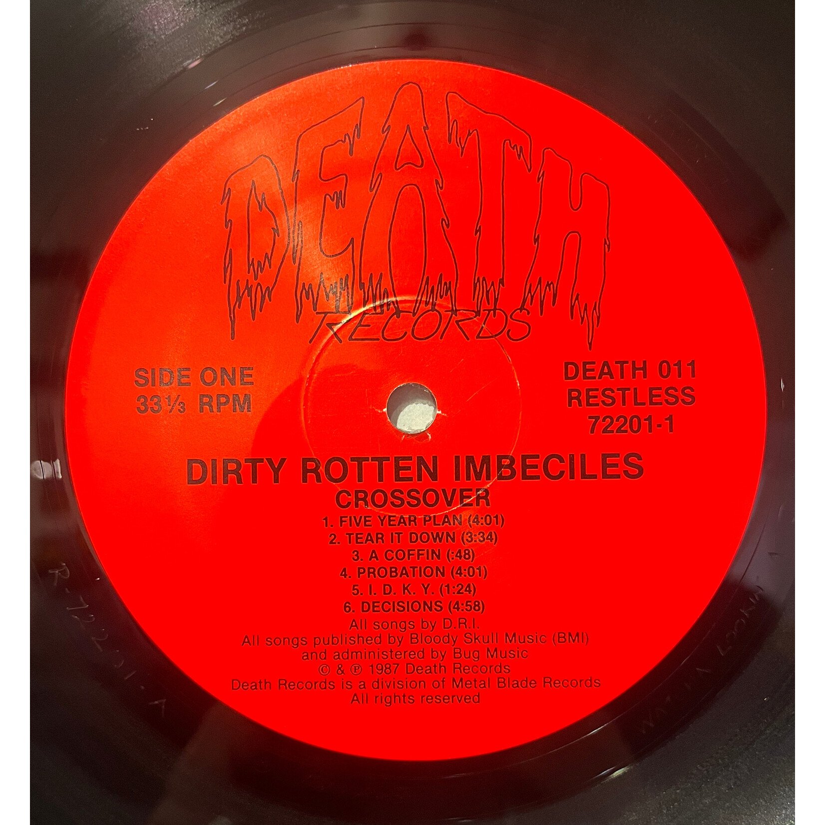 [Kollectible Vinyl] D.R.I. (Dirty Rotten Imbeciles) :Crossover (1987, USA, w/ Insert, VG+) [RESTLESS]