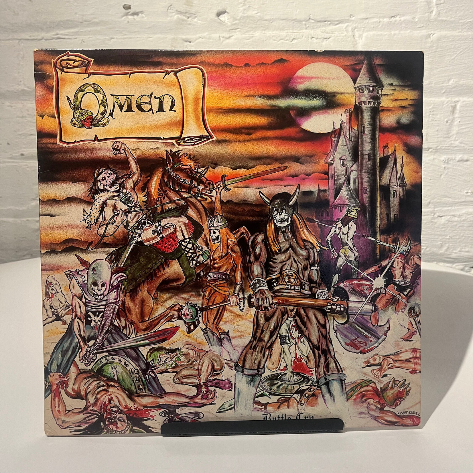 [Kollectible Vinyl] Omen:  Battle Cry (1984, USA, Metal, VG+) [METAL BLADE]