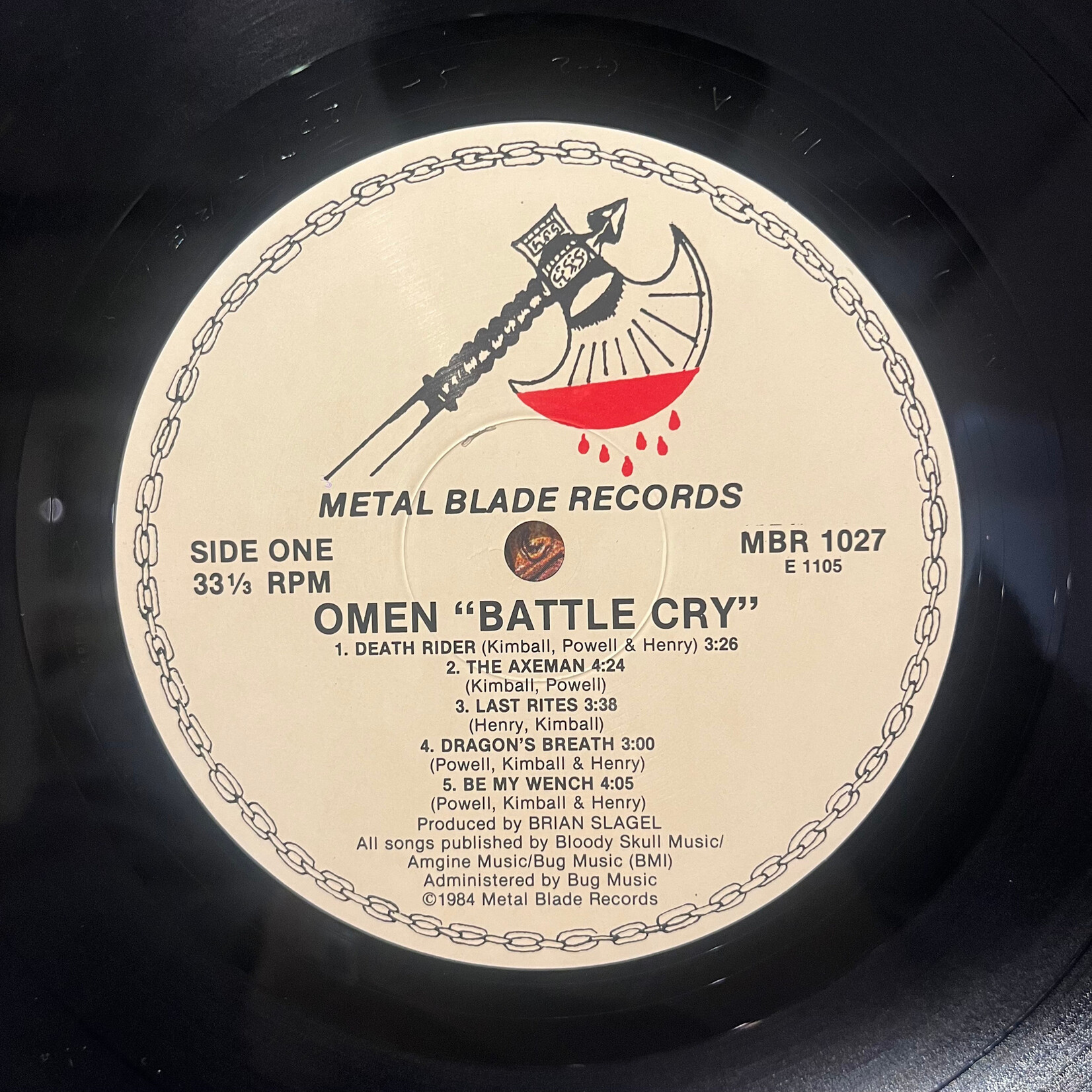 [Kollectible Vinyl] Omen:  Battle Cry (1984, USA, Metal, VG+) [METAL BLADE]