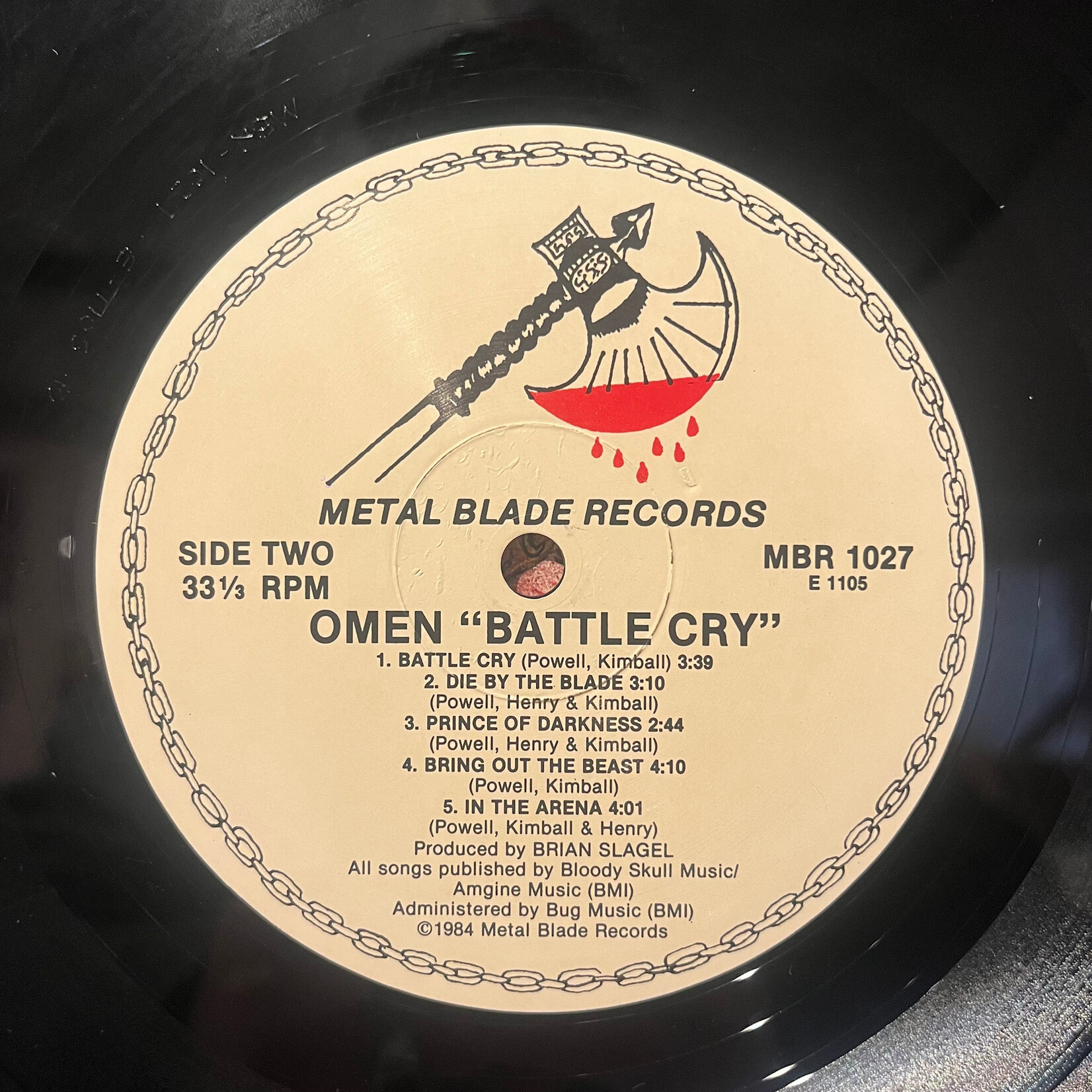 [Kollectible Vinyl] Omen:  Battle Cry (1984, USA, Metal, VG+) [METAL BLADE]