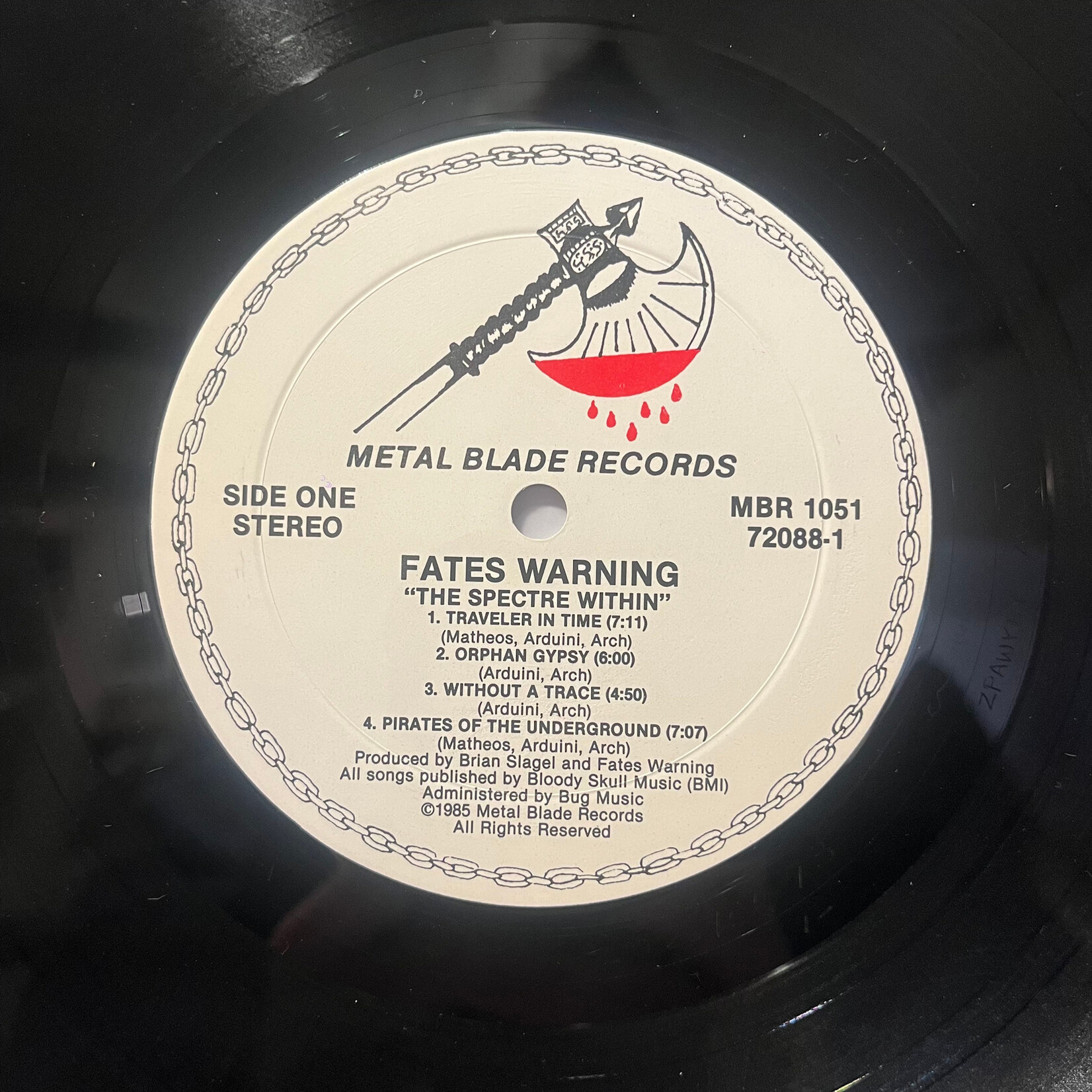 [Kollectible Vinyl] Fates Warning: The Spectre Within (1985, USA, w/ Inner Sleeve, VG) [METAL BLADE]