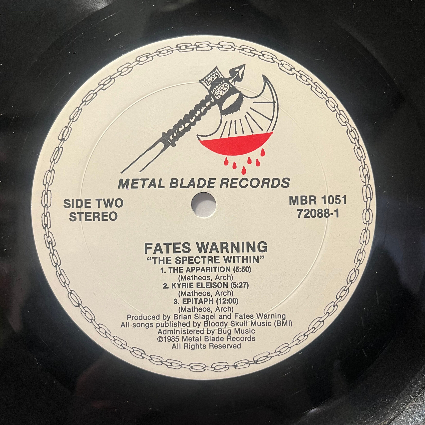 [Kollectible Vinyl] Fates Warning: The Spectre Within (1985, USA, w/ Inner Sleeve, VG) [METAL BLADE]
