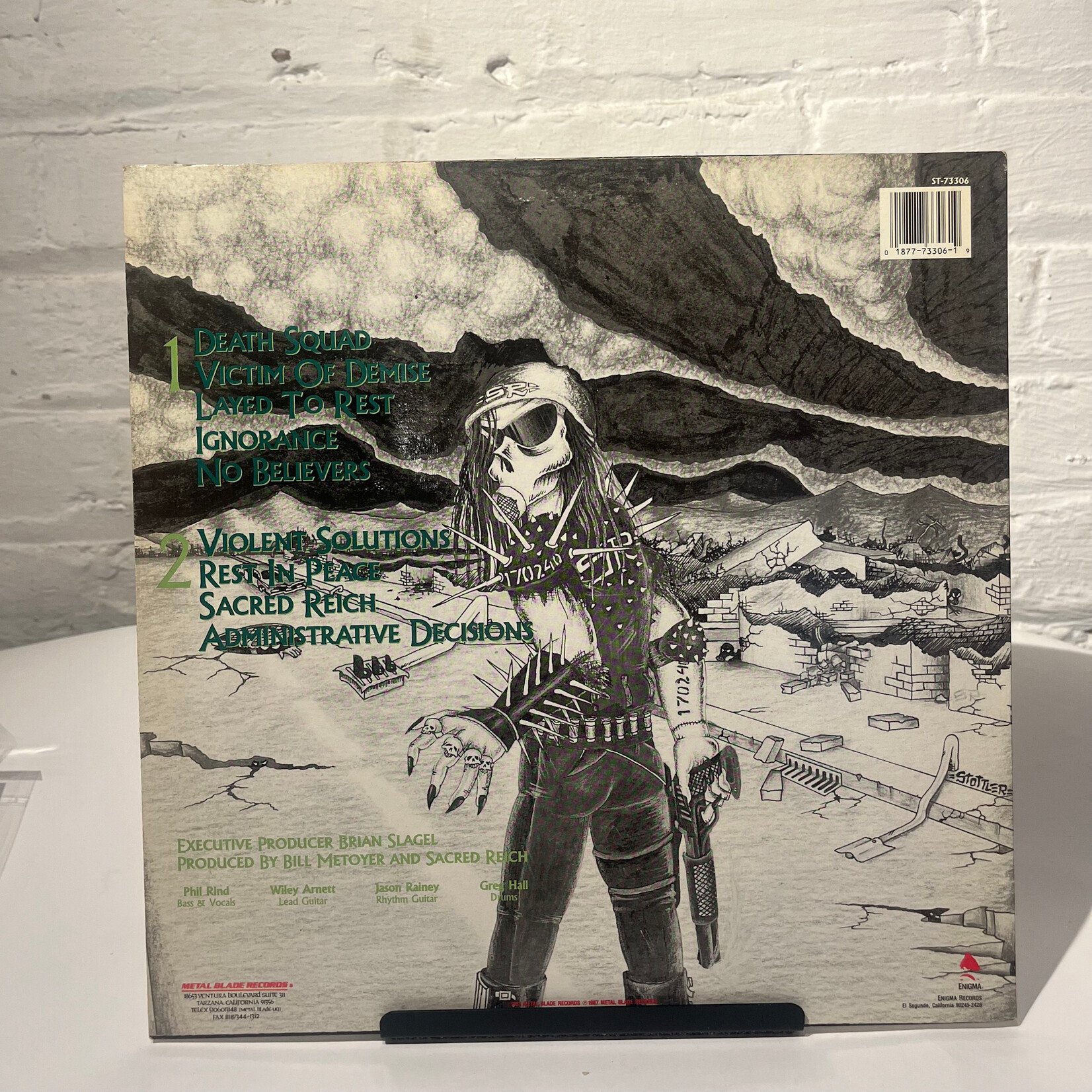 [Kollectible Vinyl] Sacred Reich: Ignorance (1987, USA, w, insert, VG+) [METAL BLADE]