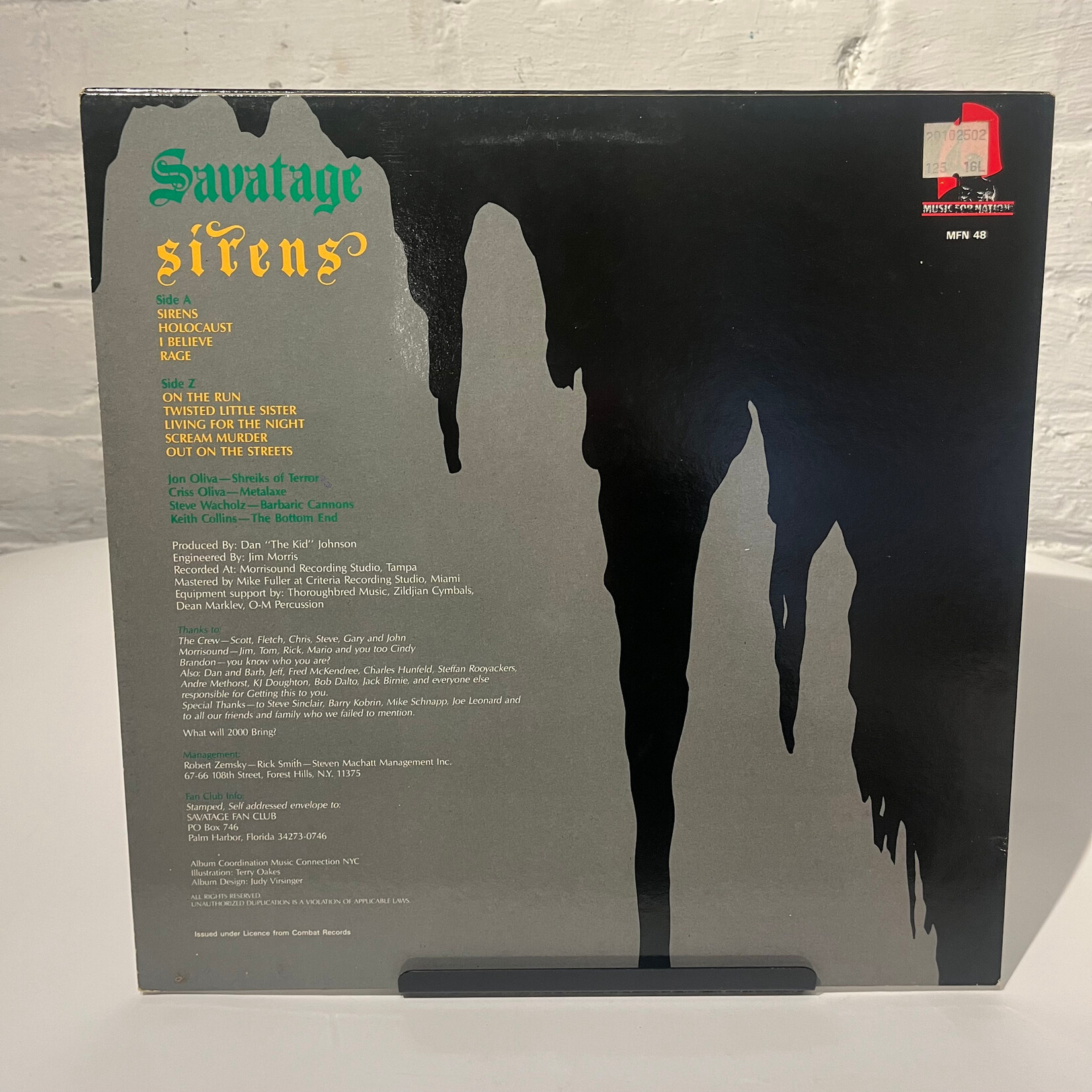 [Kollectible Vinyl] Savatage: Sirens (1985, UK, METAL, VG+) [MUSIC FOR NATIONS]