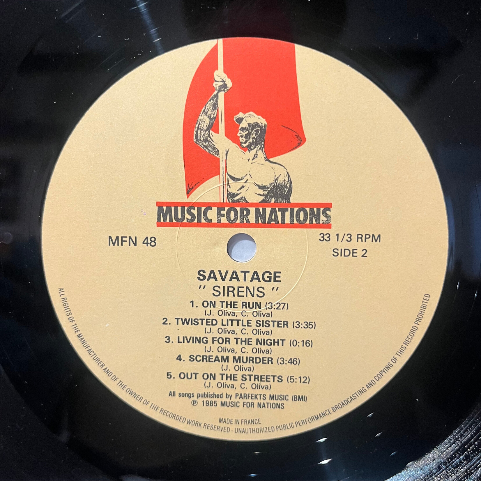 [Kollectible Vinyl] Savatage: Sirens (1985, UK, METAL, VG+) [MUSIC FOR NATIONS]