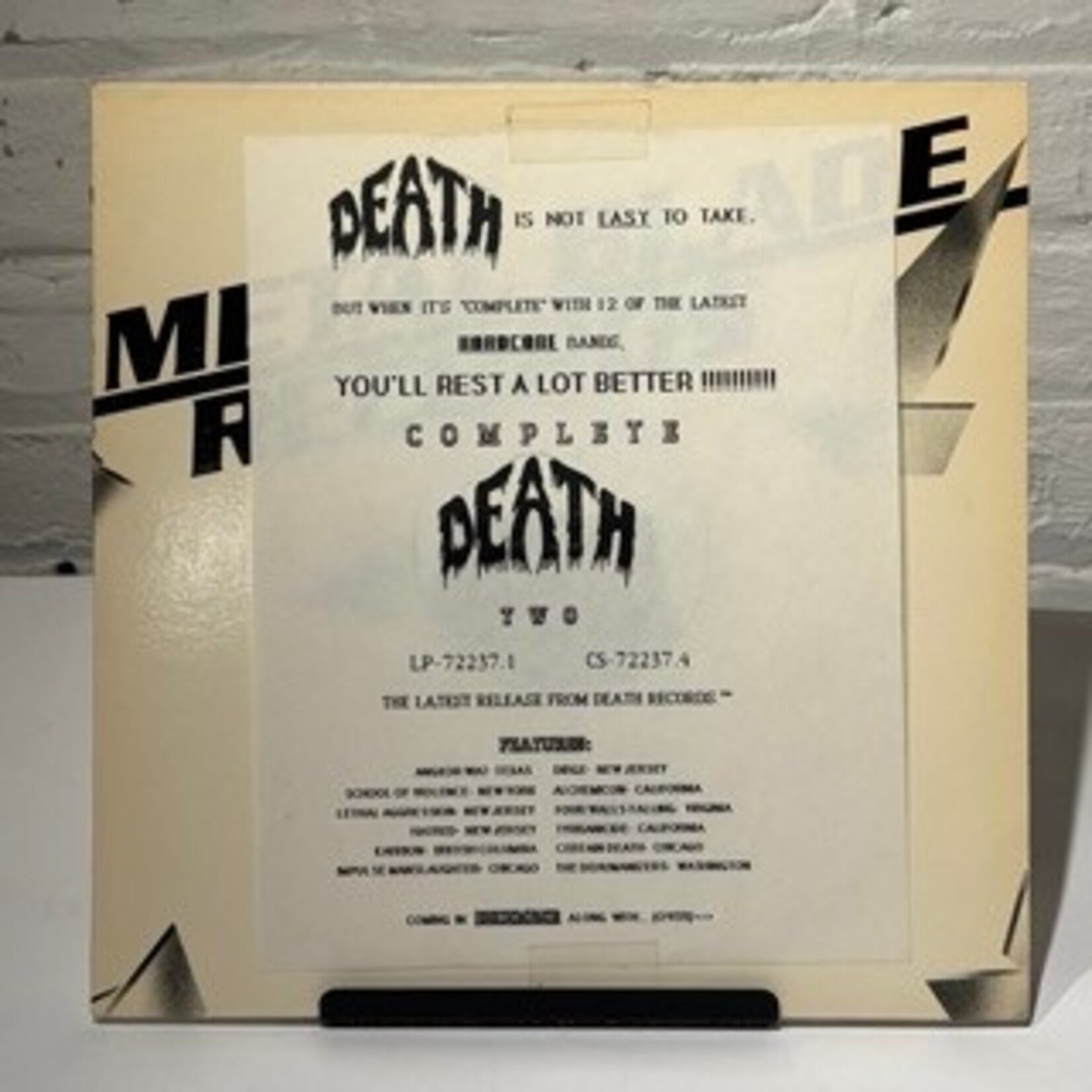 [Kollectible Vinyl] V/A: Complete Death II (1988, USA, W/ PROMO FLYER, TEST PRESS COMPANY, VG+) [METAL BLADE]