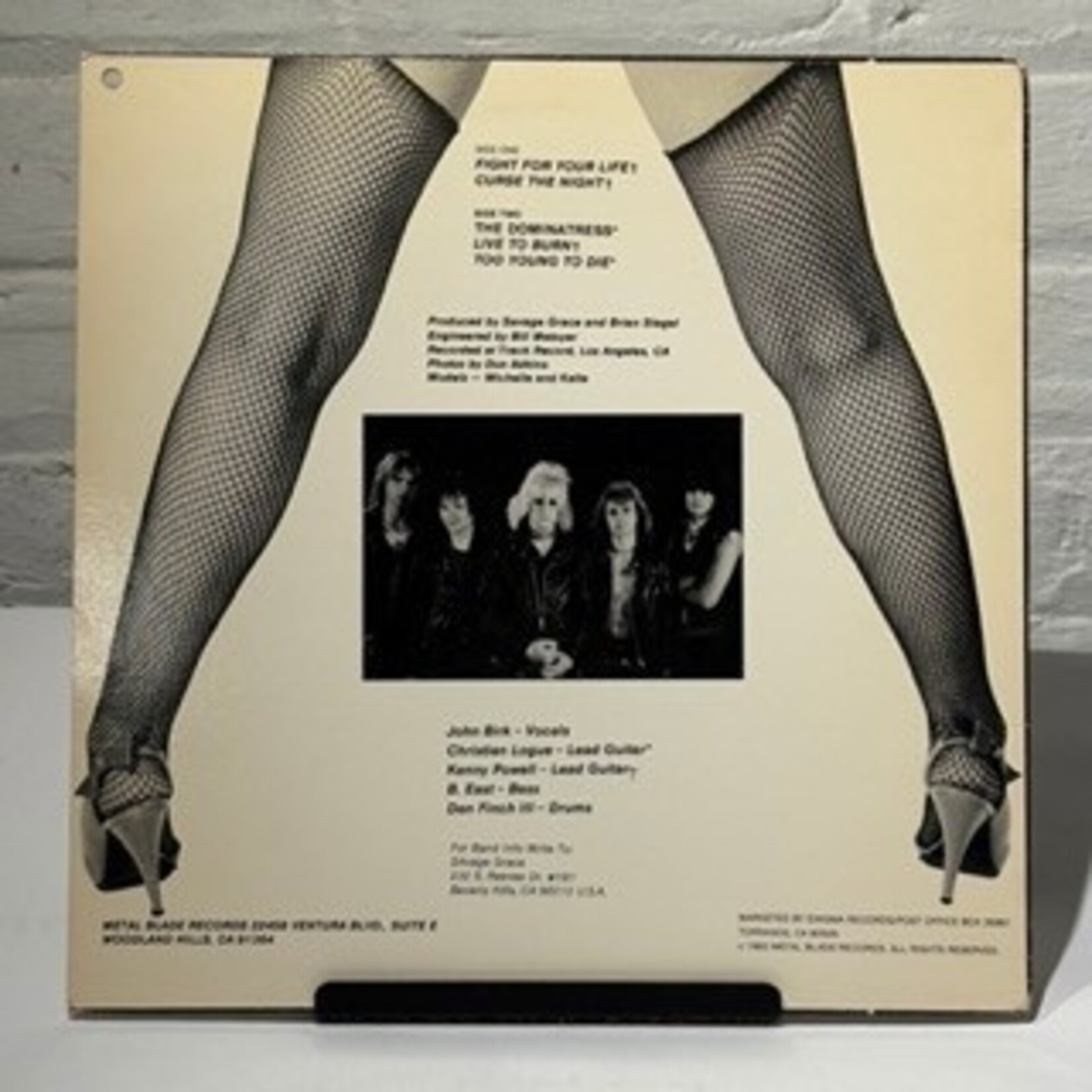 [Kollectible Vinyl] Savage Grace: The Dominatress (1983, USA, 12" Ep, Metal, VG+) [METAL BLADE]