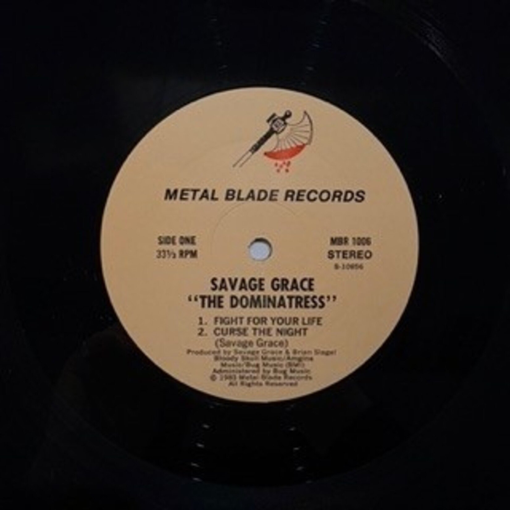 [Kollectible Vinyl] Savage Grace: The Dominatress (1983, USA, 12" Ep, Metal, VG+) [METAL BLADE]