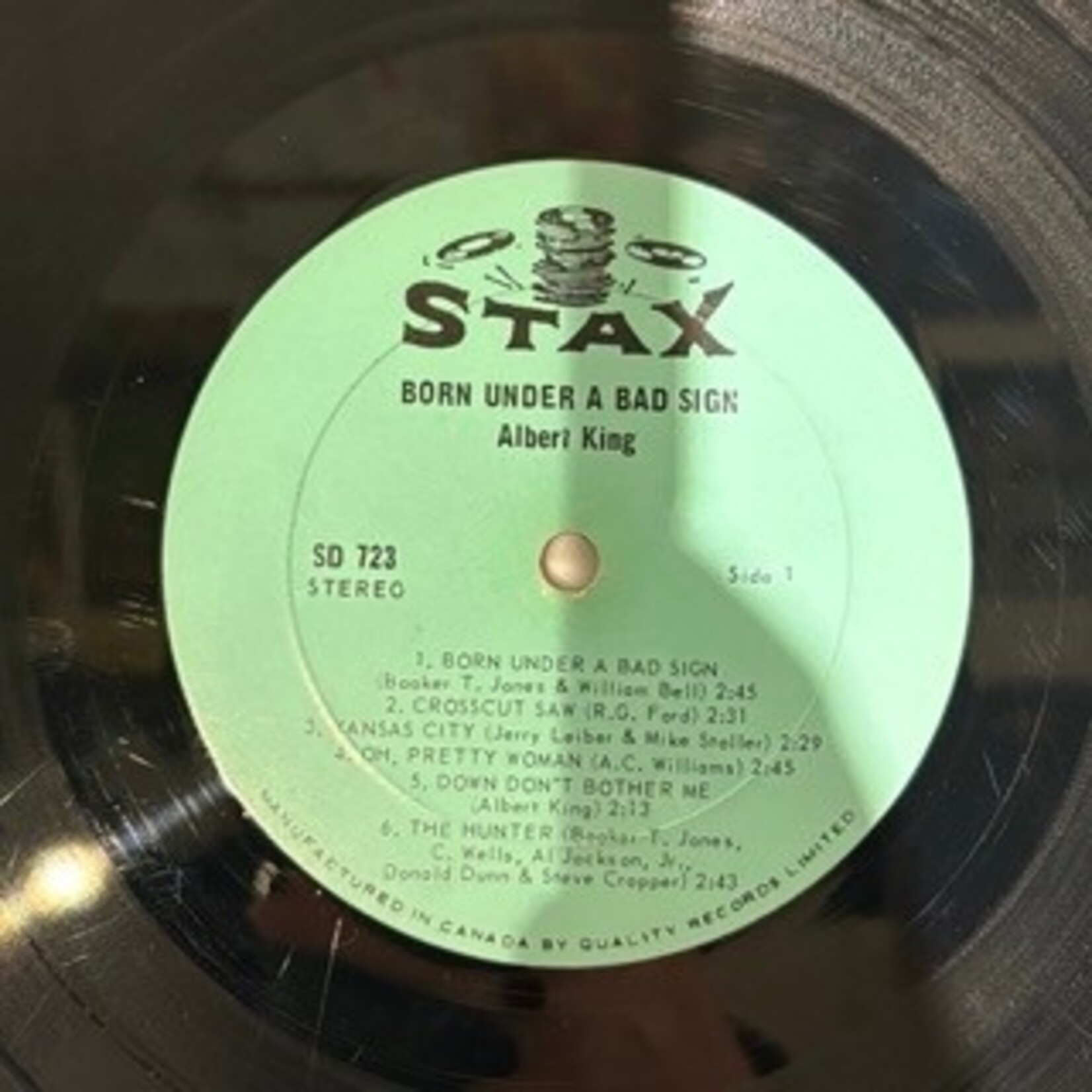 [Kollectible Vinyl] King, Albert: Born Under A Bad Sign (1967, Canada, Blue Label Stax Stereo, VG) [STAX]