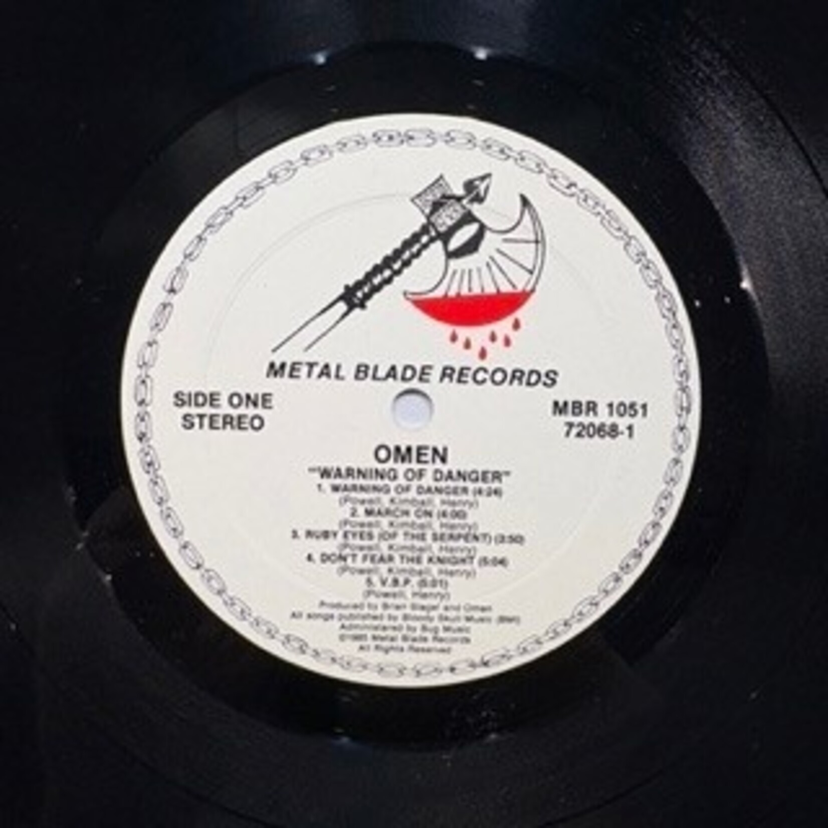 [Kollectible Vinyl] Omen – Warning Of Danger (1985, USA, W/INNER, METAL, VG+) [ENIGMA]