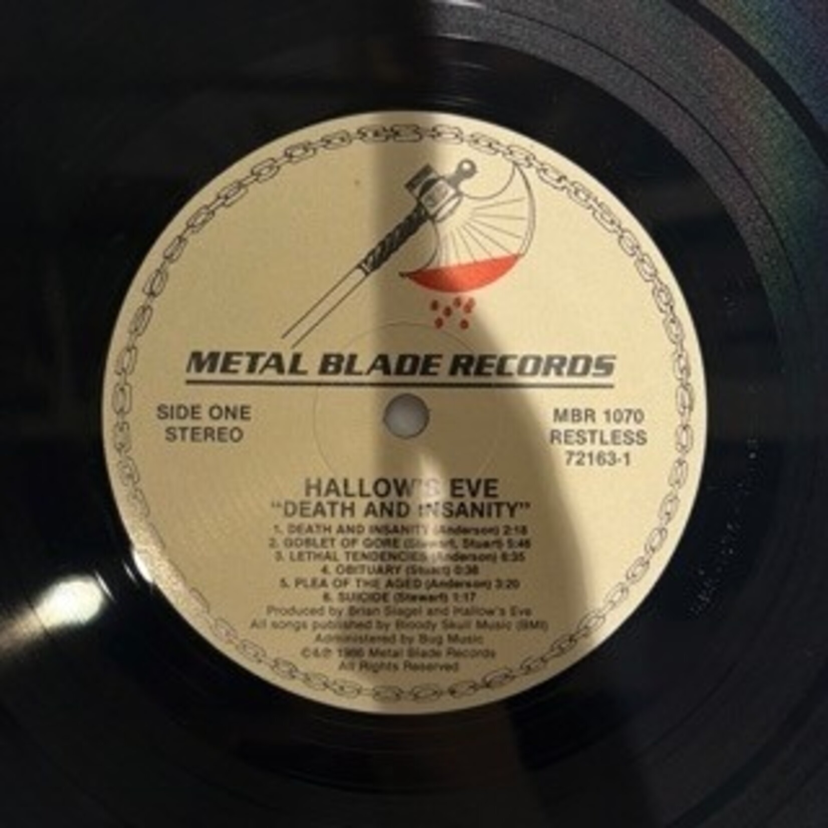 [Kollectible Vinyl] Hallows Eve: Death & Insanity (1986, USA, VG+) [RESTLESS]