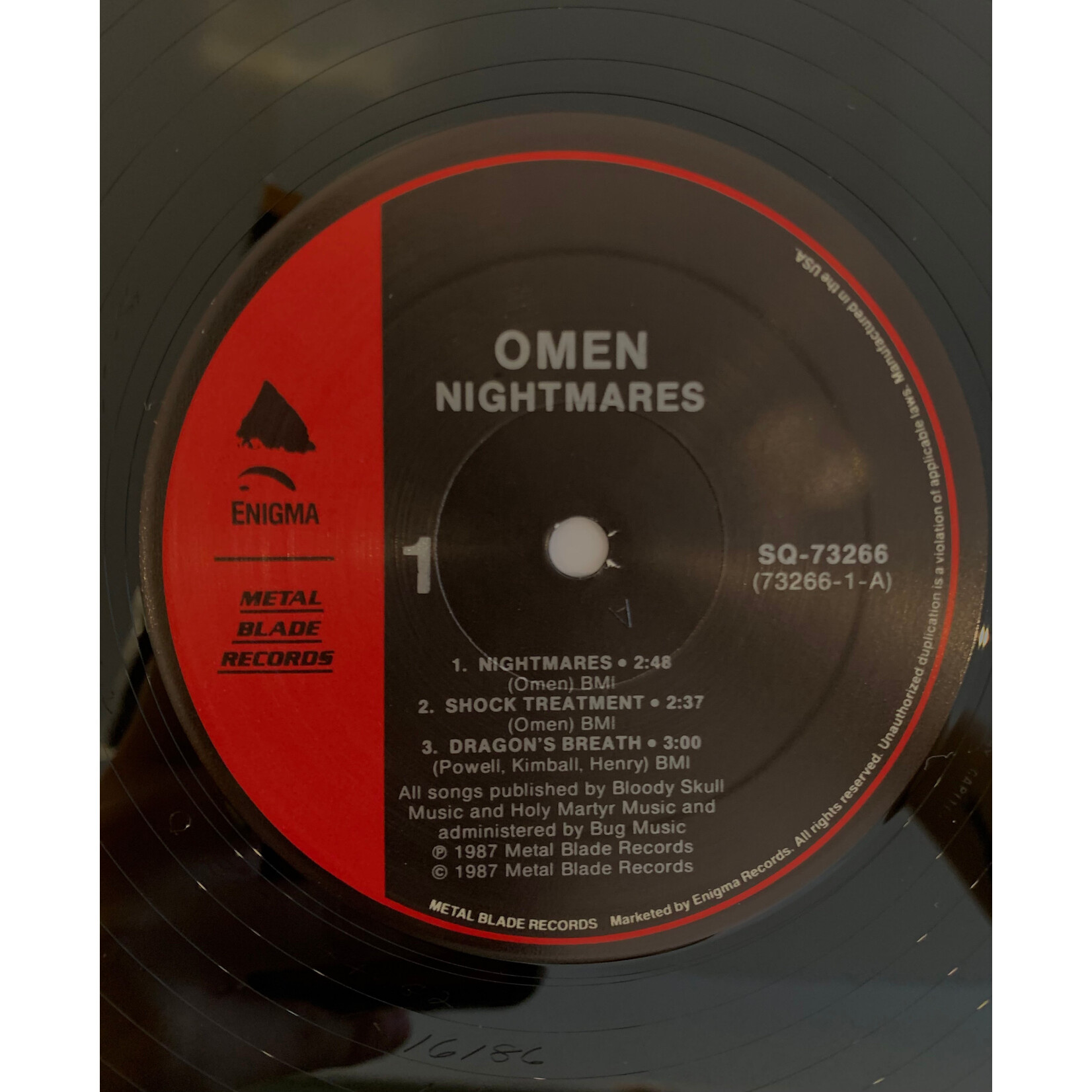 [Kollectible Vinyl] Omen (3) – Nightmares (1987, USA, VG+) [METAL BLADE]