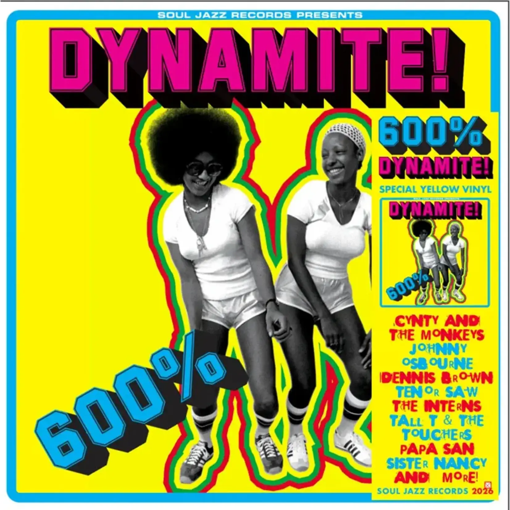 [New] Soul Jazz Records presents: 600% Dynamite! Ska, Soul, Rocksteady, Funk And Dub In Jamaica (Transparent Yellow Vinyl) [SOUL JAZZ RECORDS]