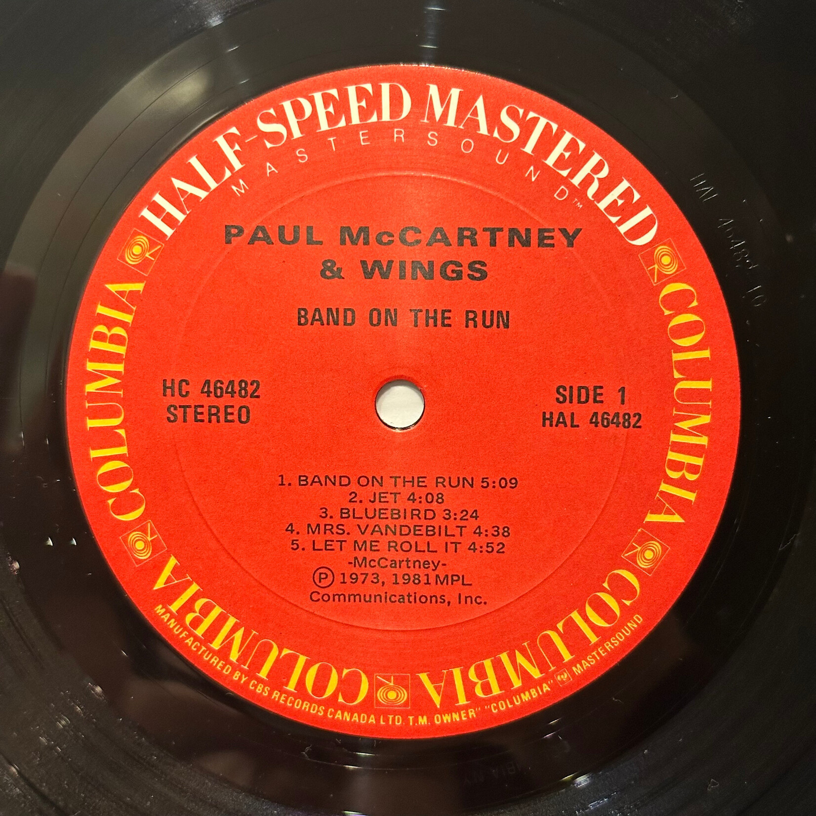 [Kollectible Vinyl] McCartney, Paul and Wings: Band On The Run (1981, CANADA, Ltd. Ed. Audiophile, Ex) [COLUMBIA]