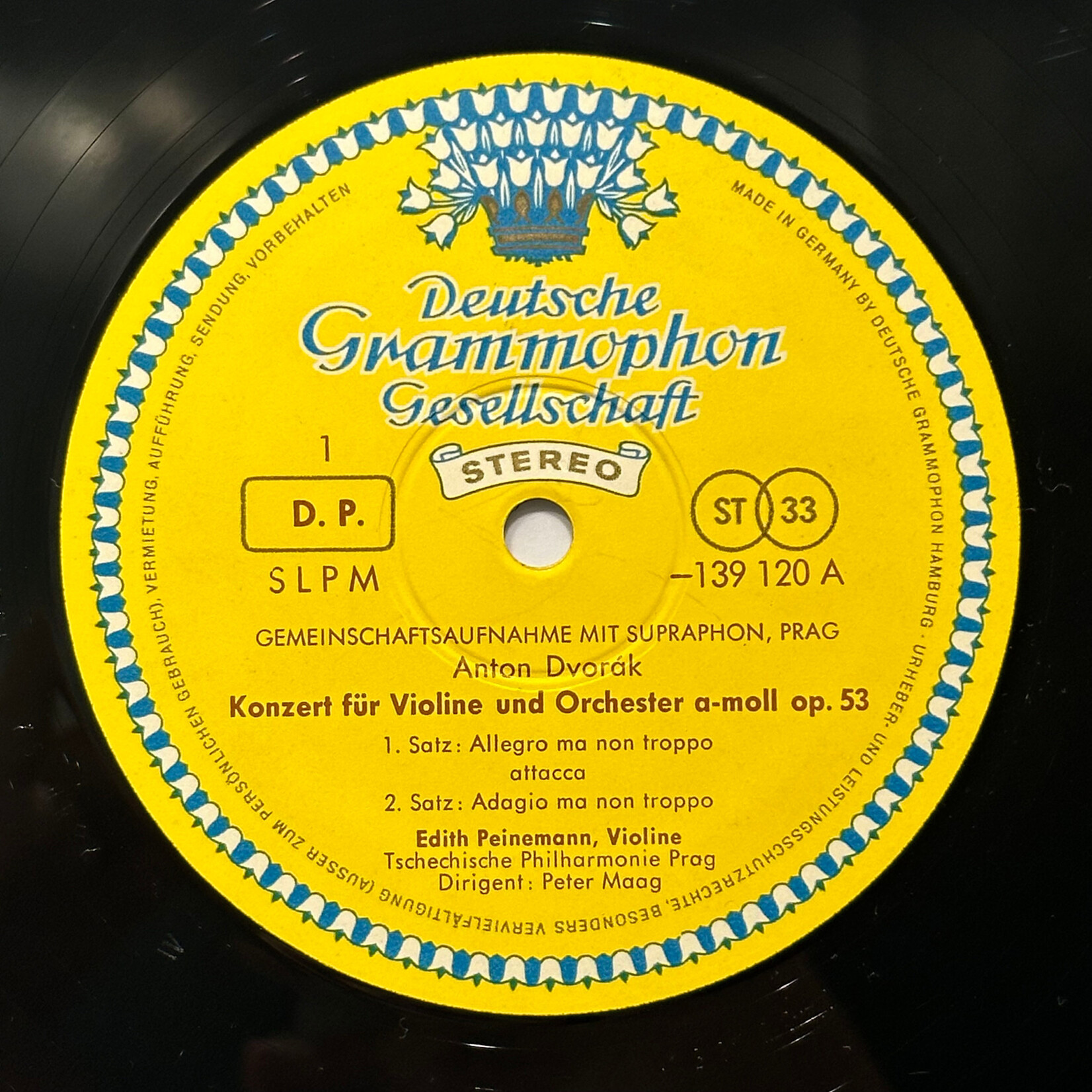 [Kollectible Vinyl] Dvorak/Ravel: Konzert Für Violine Und Orchester A-moll Op. 53 (Violin Concerto In A Minor) / Tzigane (1966, GERMANY, No Date Sleeve, Stereo, VG+)