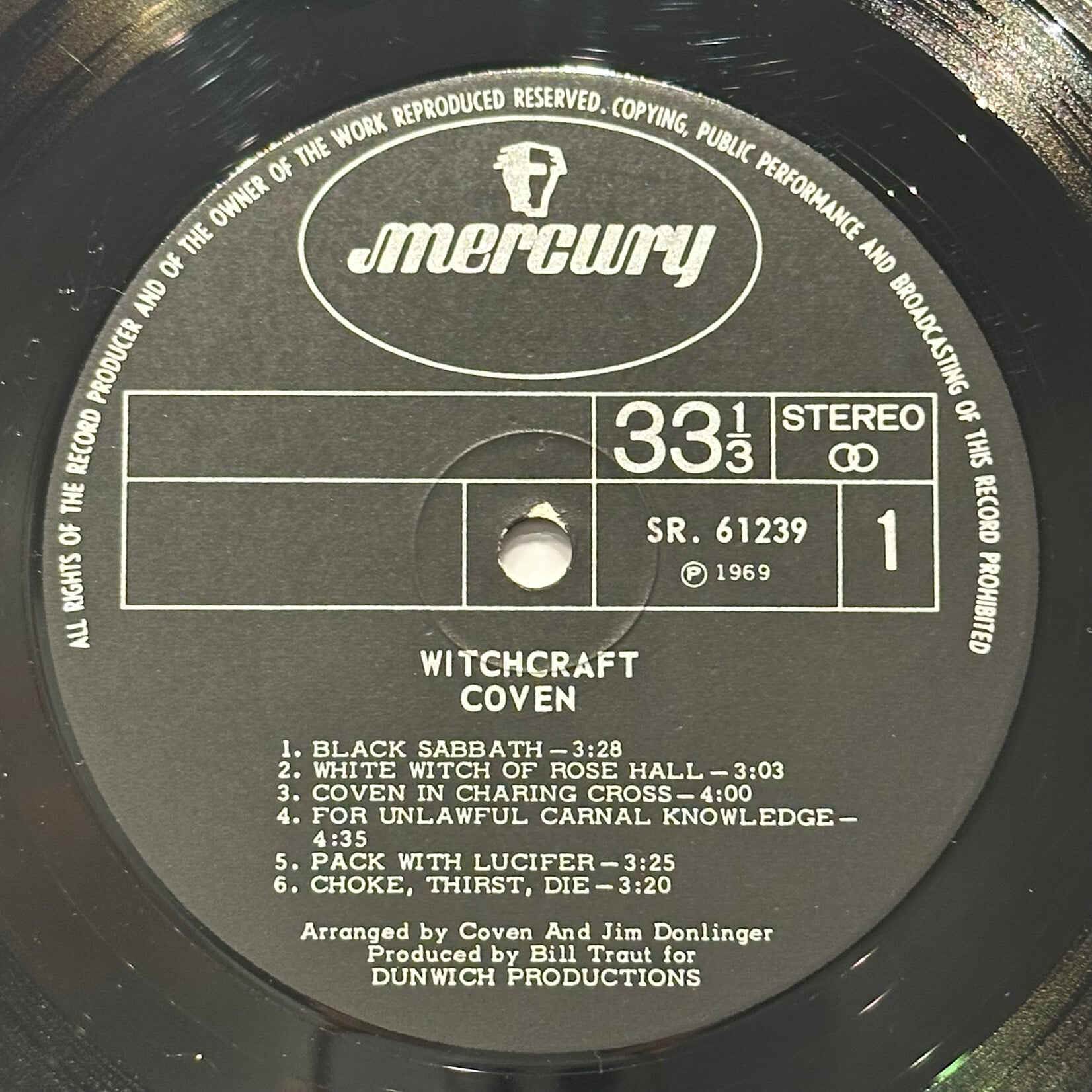 [Kollectible Vinyl] Coven: Witchcraft Destroys Minds & Reaps Souls (1969, CANADA, VG+) [MERCURY]