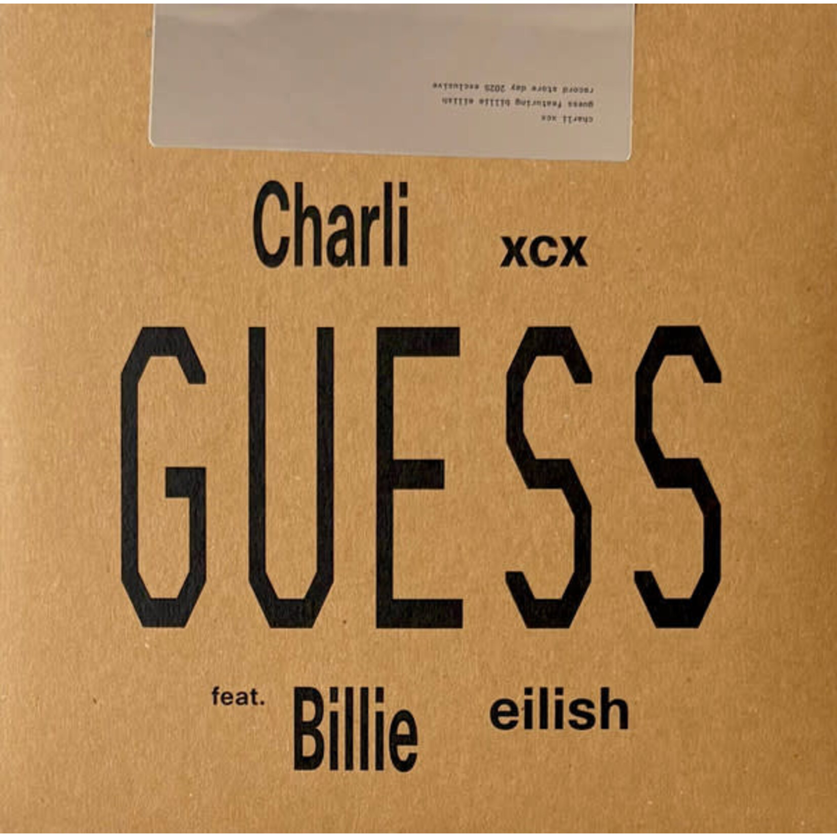 [New Vinyl] Charli XCX: Guess (ft. Billie Eilish) (black bio 7" vinyl) [ATLANTIC]