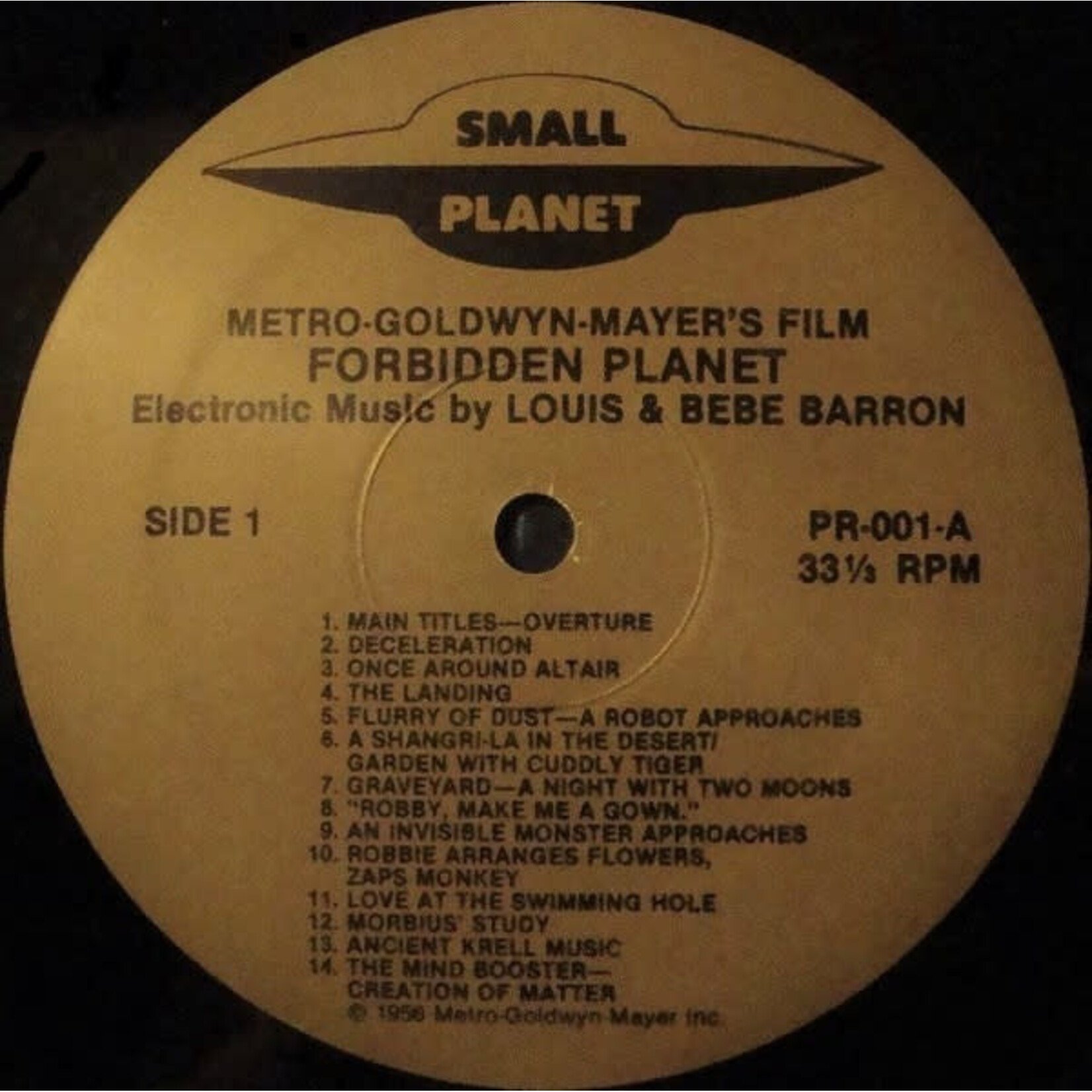 [Kollectible Vinyl] Barron, Louis And Bebe: Forbidden Planet (1978, US, VG+) [SMALL PLANET]