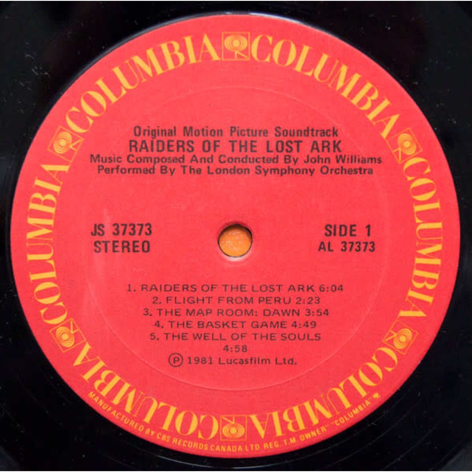 [Kollectible Vinyl] Williams, John: Raiders Of The Lost Ark (1981, Canada, NM) [COLUMBIA]