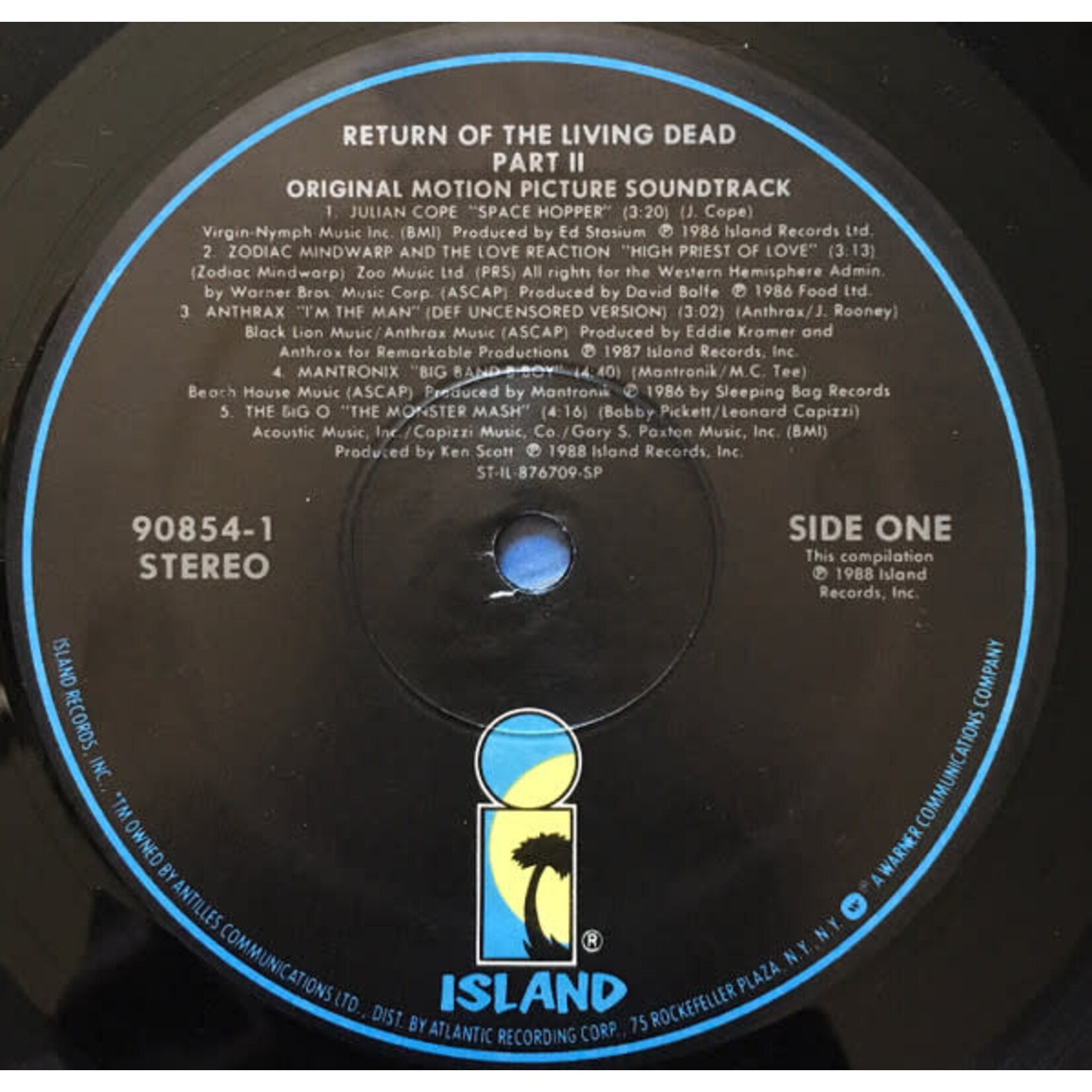 [Kollectible Vinyl] V/A: Return Of The Living Dead Part II (Original Motion Picture Soundtrack) (1988, US, Promo Stamped, EX-) [ISLAND]