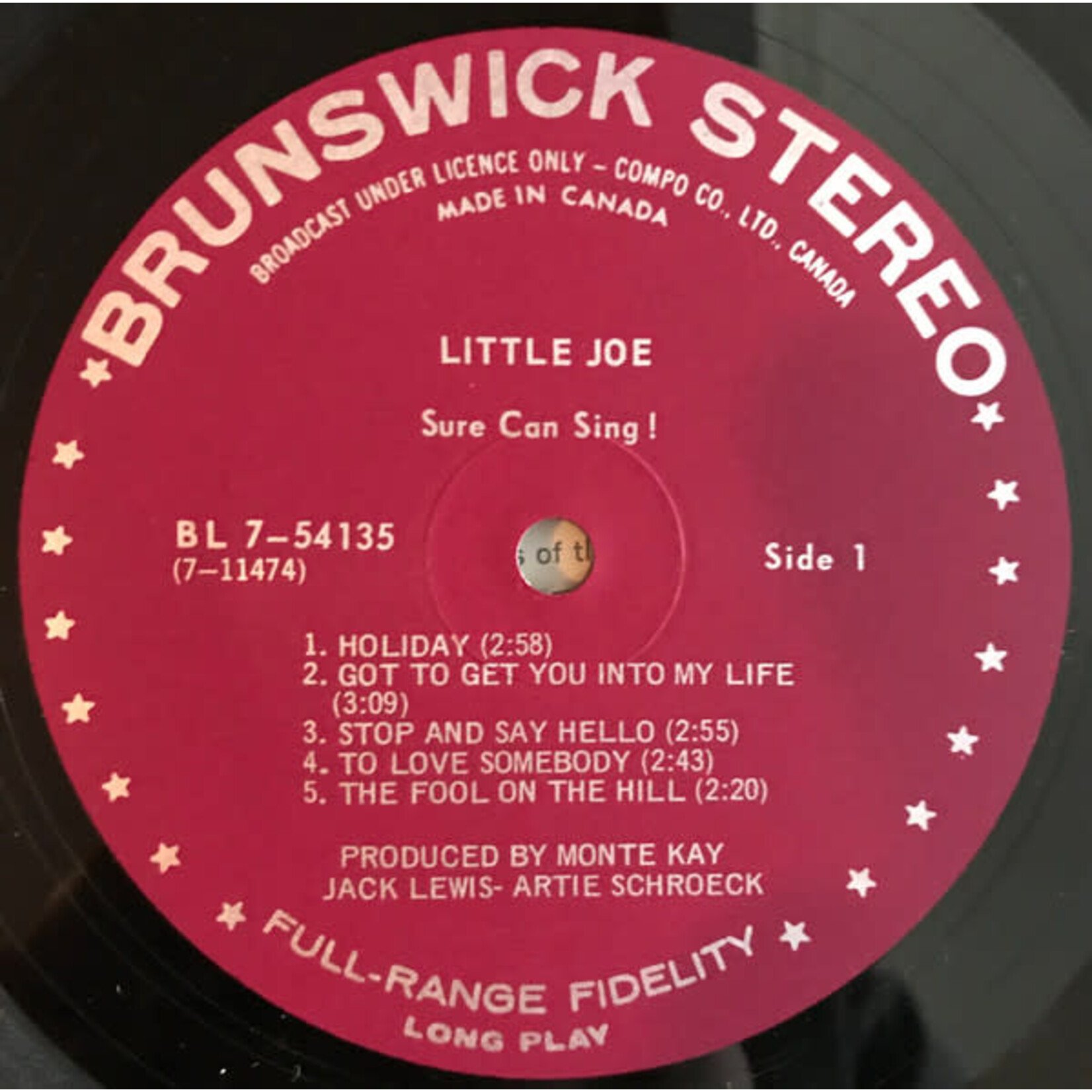 [Kollectible Vinyl] Joe, Little: Little Joe Sure Can Sing! (1968, Canada, EX)  [BRUNSWICK]