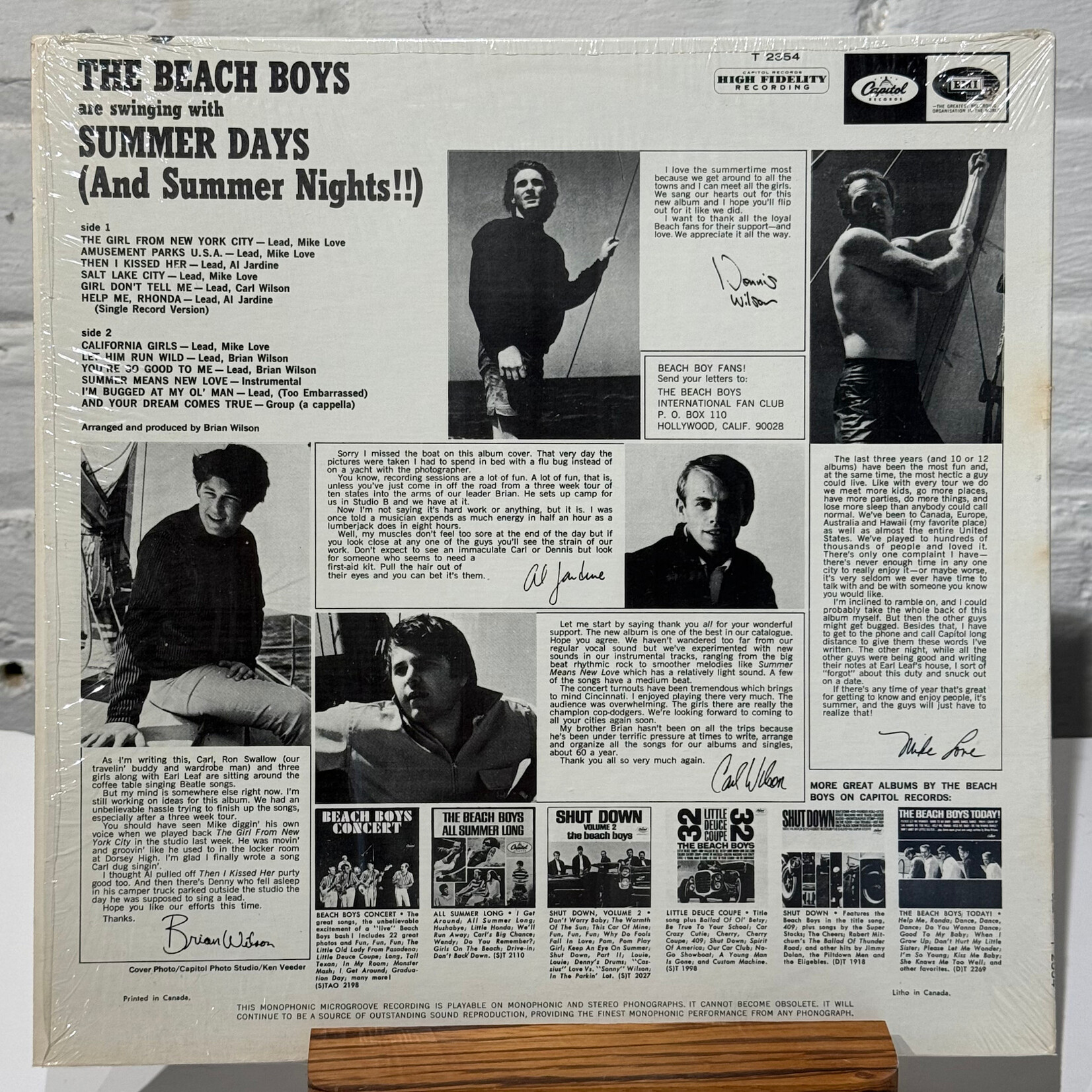 [Kollectible Vinyl] Beach Boys: Summer Days (And Summer Nights!!) (1965, USA, Mono, In Shrink, Ex) [CAPITOL]