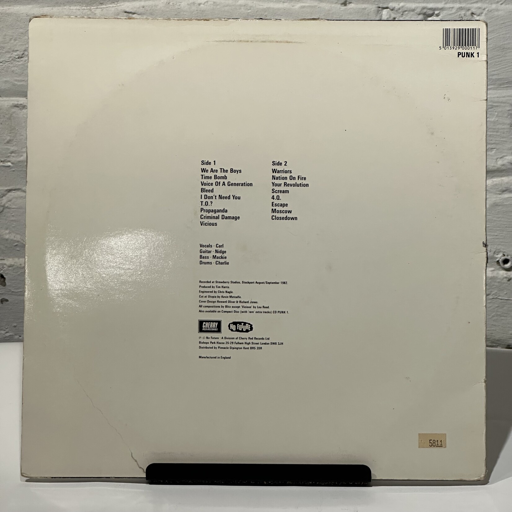 [Kollectible Vinyl] Blitz: Voice Of A Generation (1982, UK, Punk, Disc VG+) [NO FUTURE]