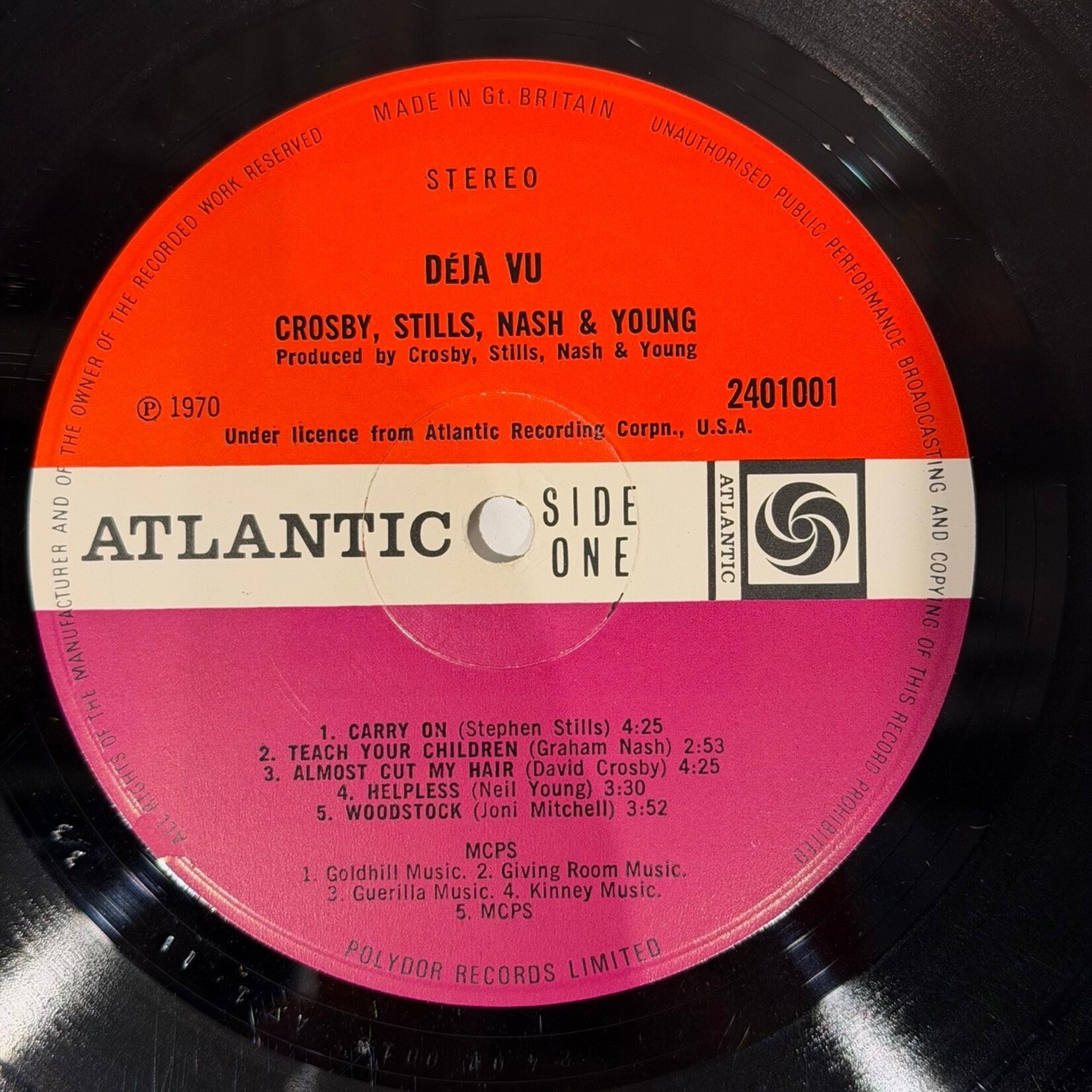 [Kollectible Vinyl] Crosby, Stills, Nash & Young: Déjà Vu (1970, UK, Canada Sleeve, UK Disc, VG+) [ATLANTIC]