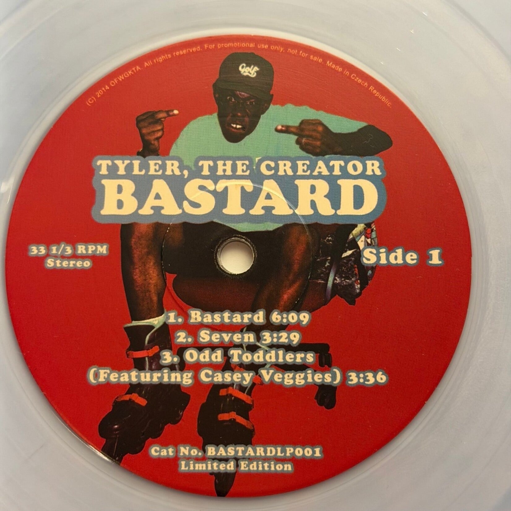 [Kollectible Vinyl] Tyler, The Creator: Bastard (2014, Ćzechia, Unofficial Clearwax, EX)
