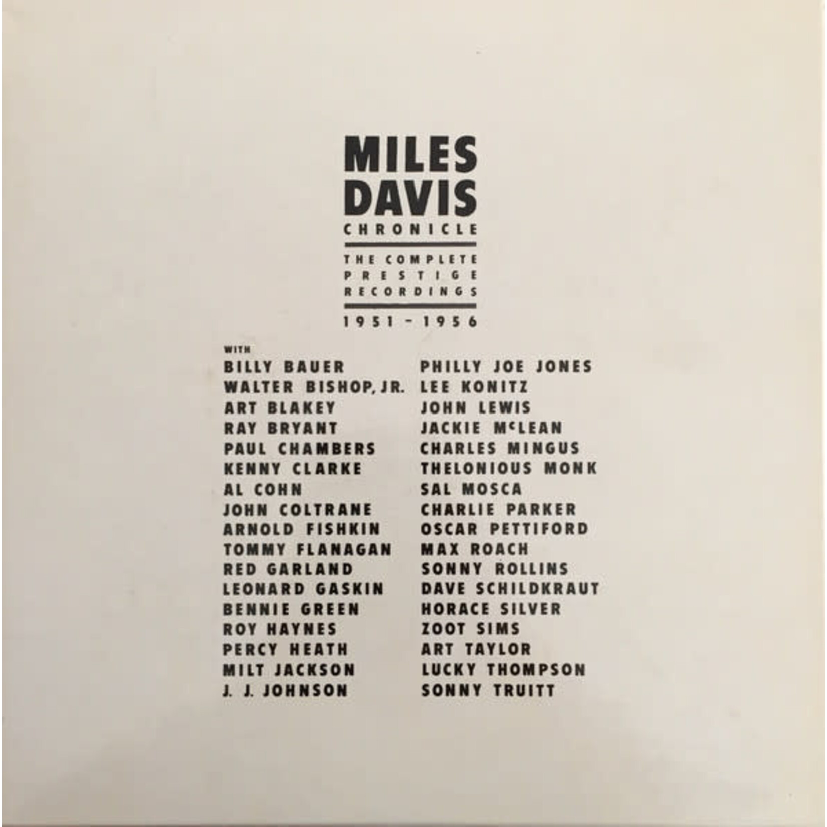 [Kollectible Vinyl] Davis, Miles: Chronicle: The Complete Prestige Recordings (1980, USA, 12 LP Set, Ex) [PRESTIGE]