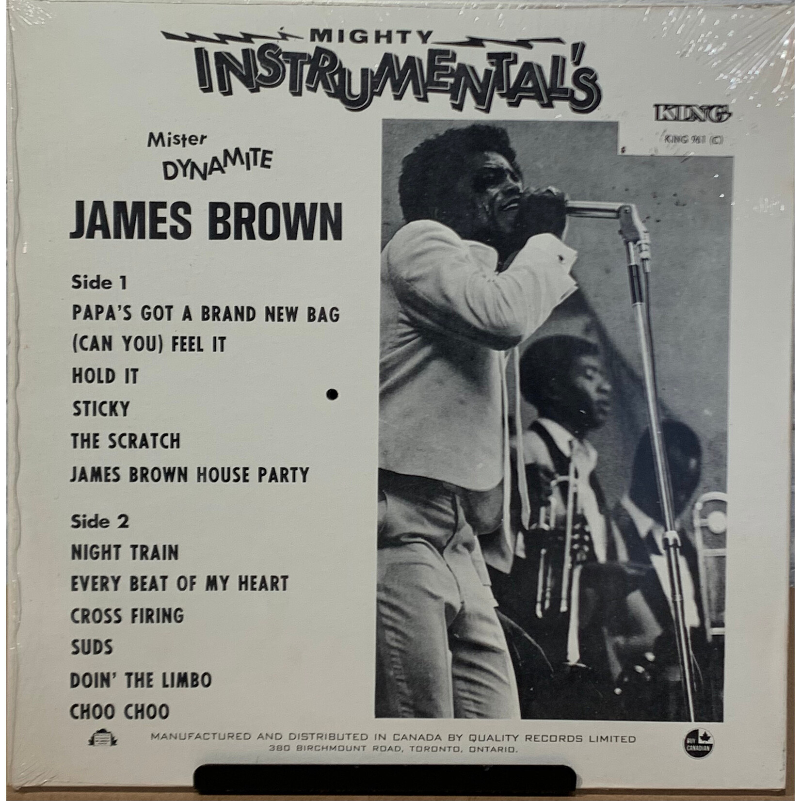 [Kollectible Vinyl] Brown, James & The Famous Flames: Mighty Instrumental's (1966, Canada, Mono, In Shrink, EX) [KING]