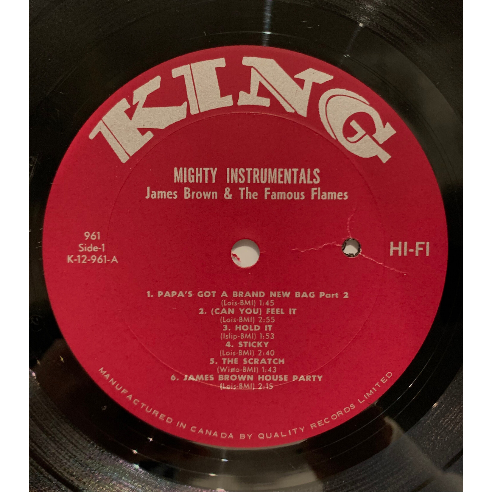 [Kollectible Vinyl] Brown, James & The Famous Flames: Mighty Instrumental's (1966, Canada, Mono, In Shrink, EX) [KING]
