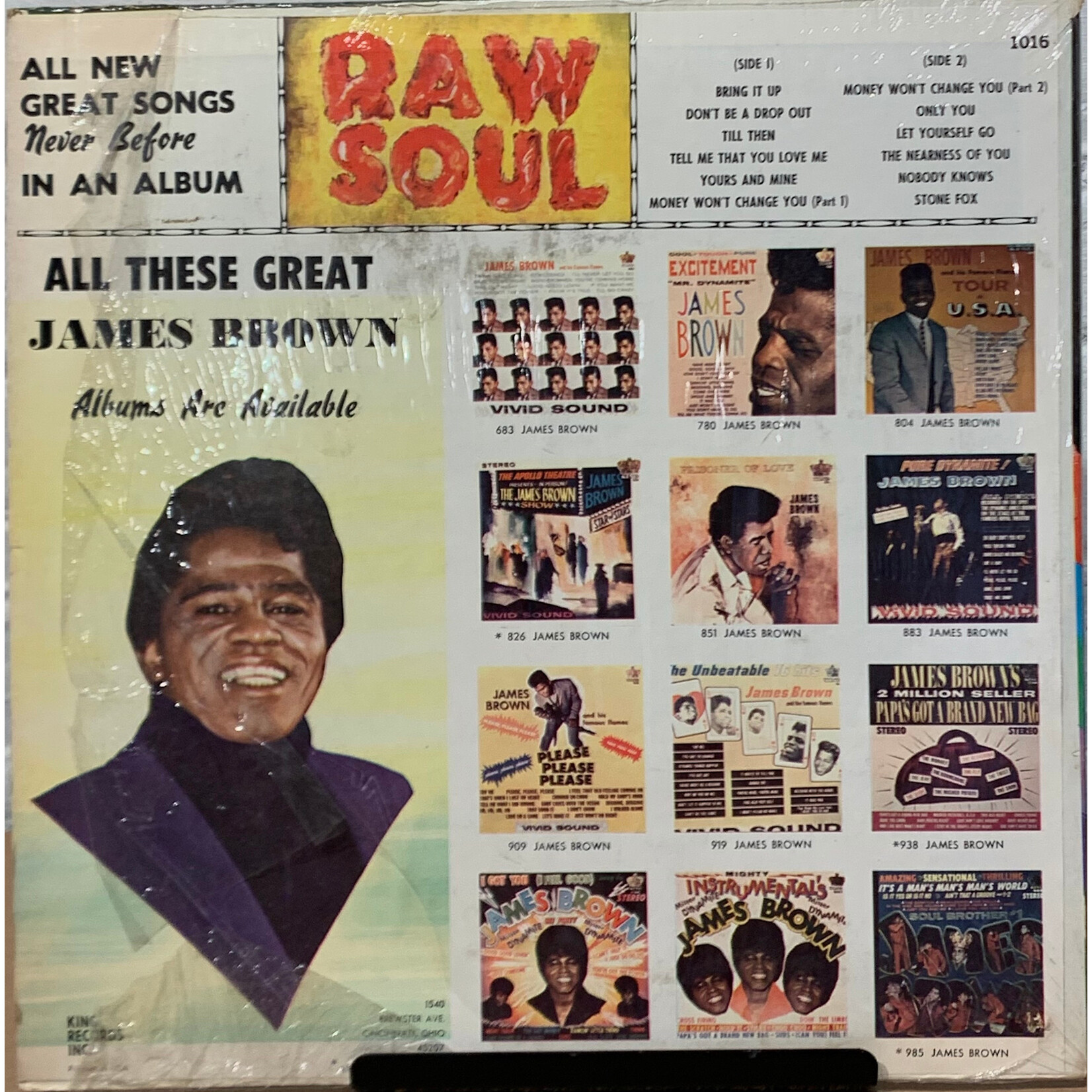 [Kollectible Vinyl] Brown, James: James Brown Sings Raw Soul (1967, Canada, Mono, In Shrink, EX) [REGENCY]