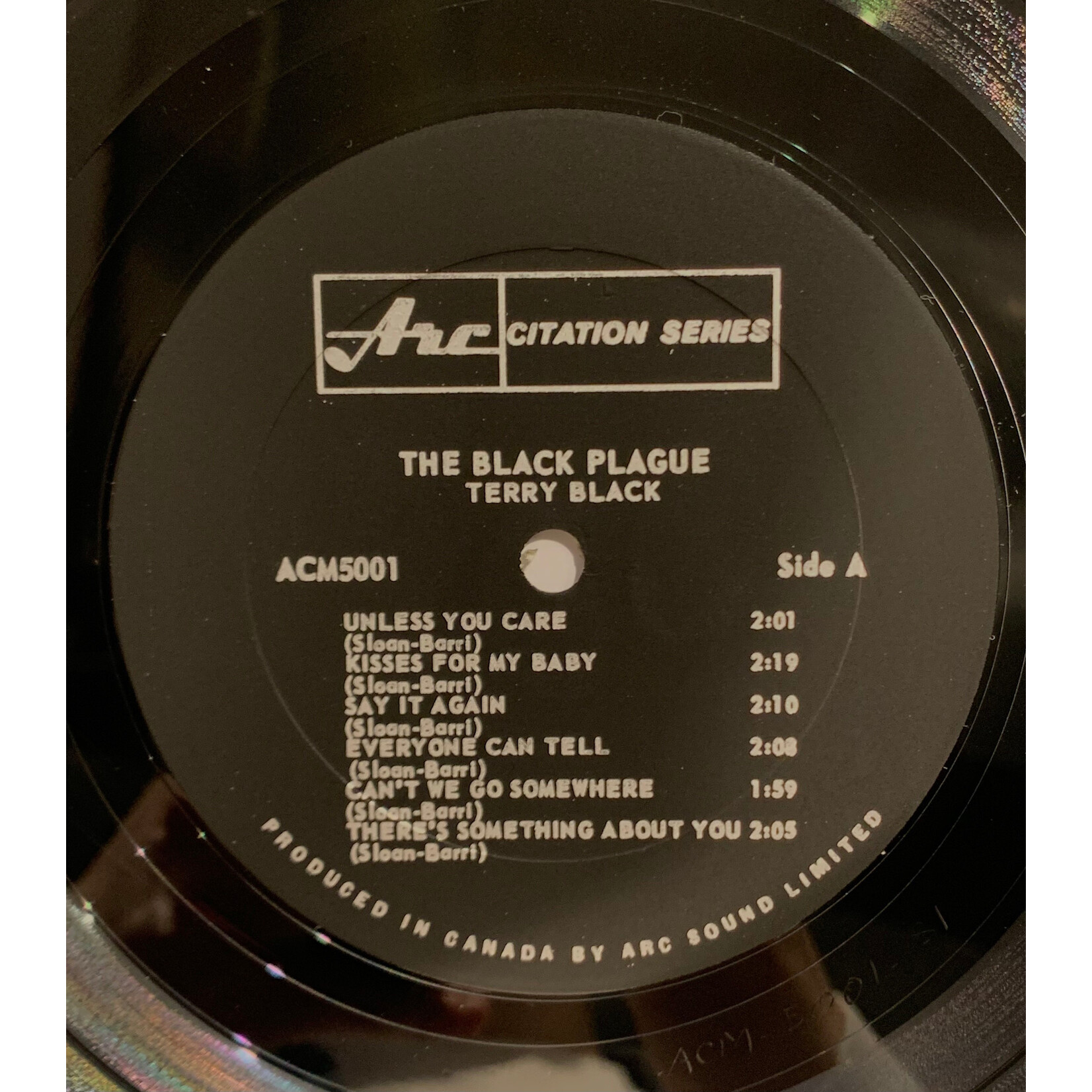 [Kollectible Vinyl] Black, Terry: The Black Plague (1964, Canada, In Shrink, EX) [ARC]