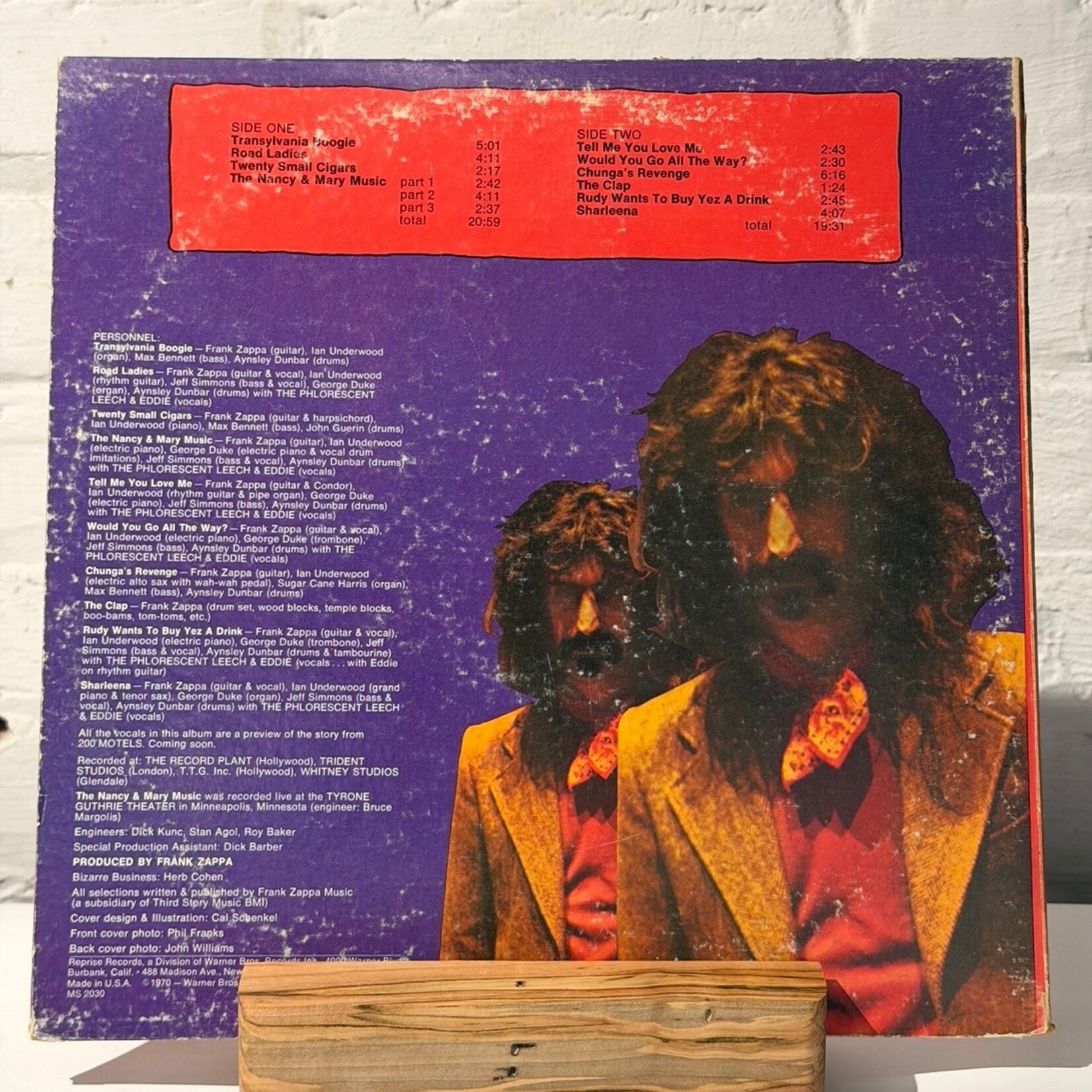 [Nick's Disk Pics] Zappa, Frank: Chunga's Revenge (1970, USA, Disc VG+) [BIZARRE]
