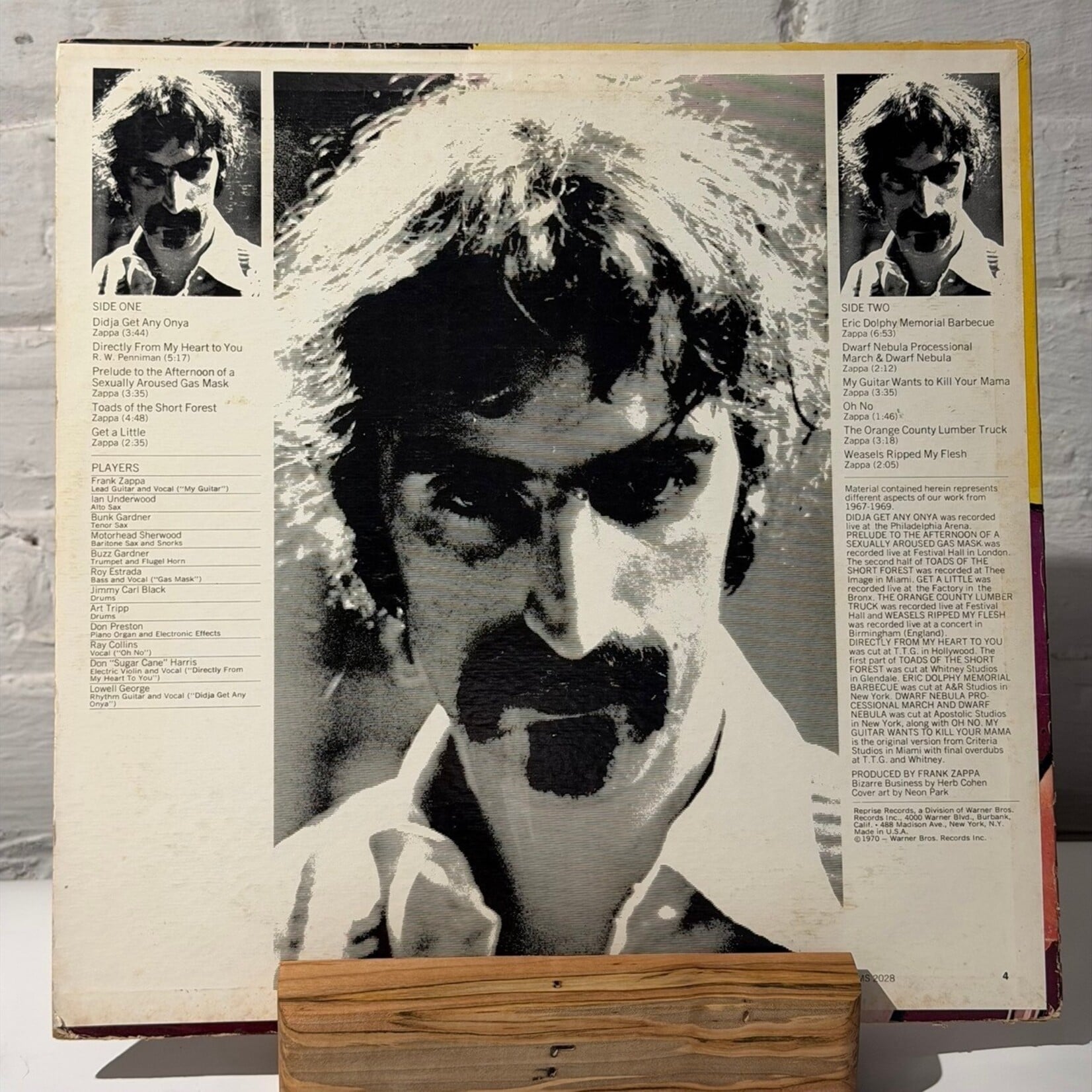 [Nick's Disk Pics] Zappa, Frank & The Mothers Of Invention: Weasels Ripped My Flesh (1970, USA, Disc Ex) [BIZZARE]