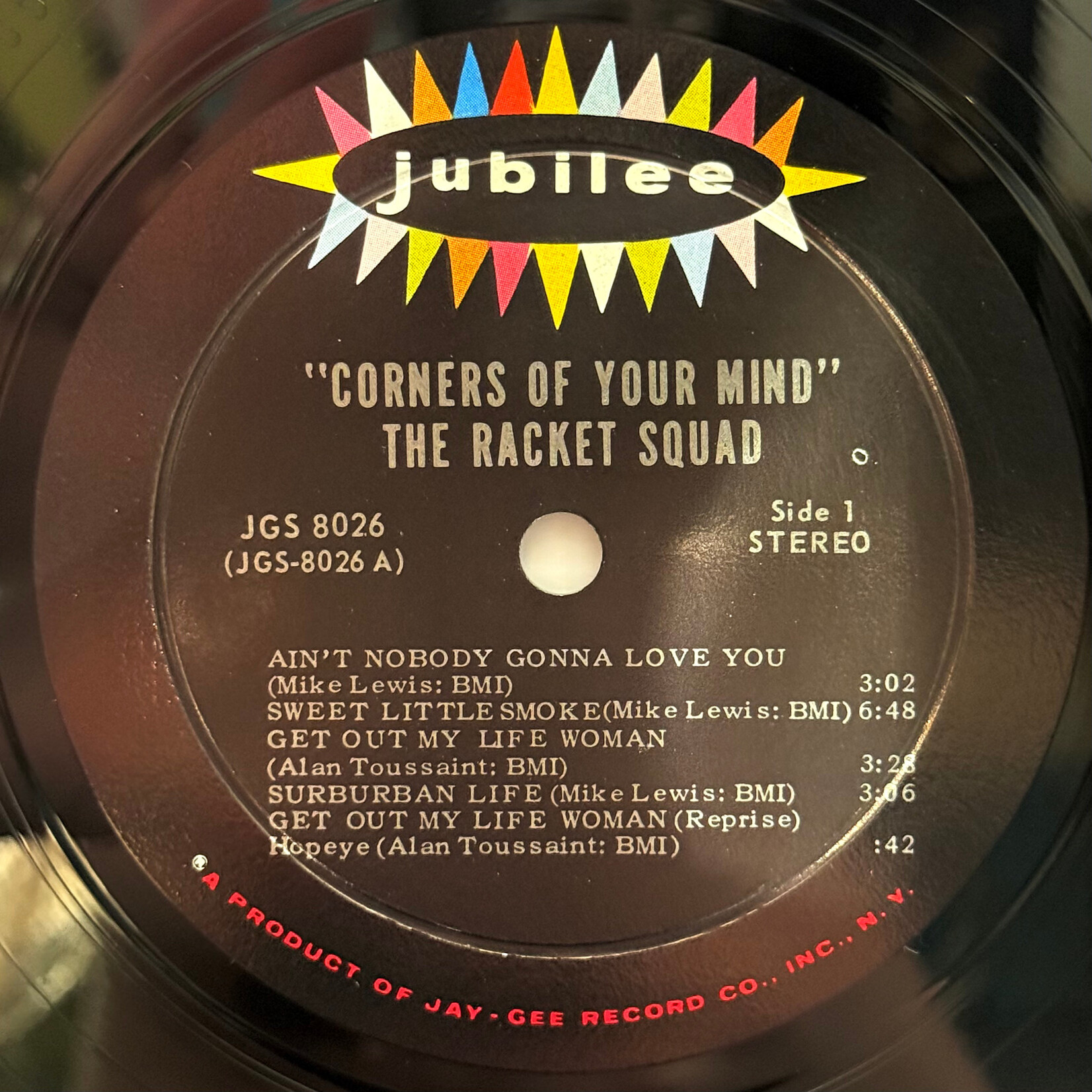 [Nick's Disk Pics] Racket Squad: Corners Of Your Mind (1969, USA, NM) [JUBILEE]