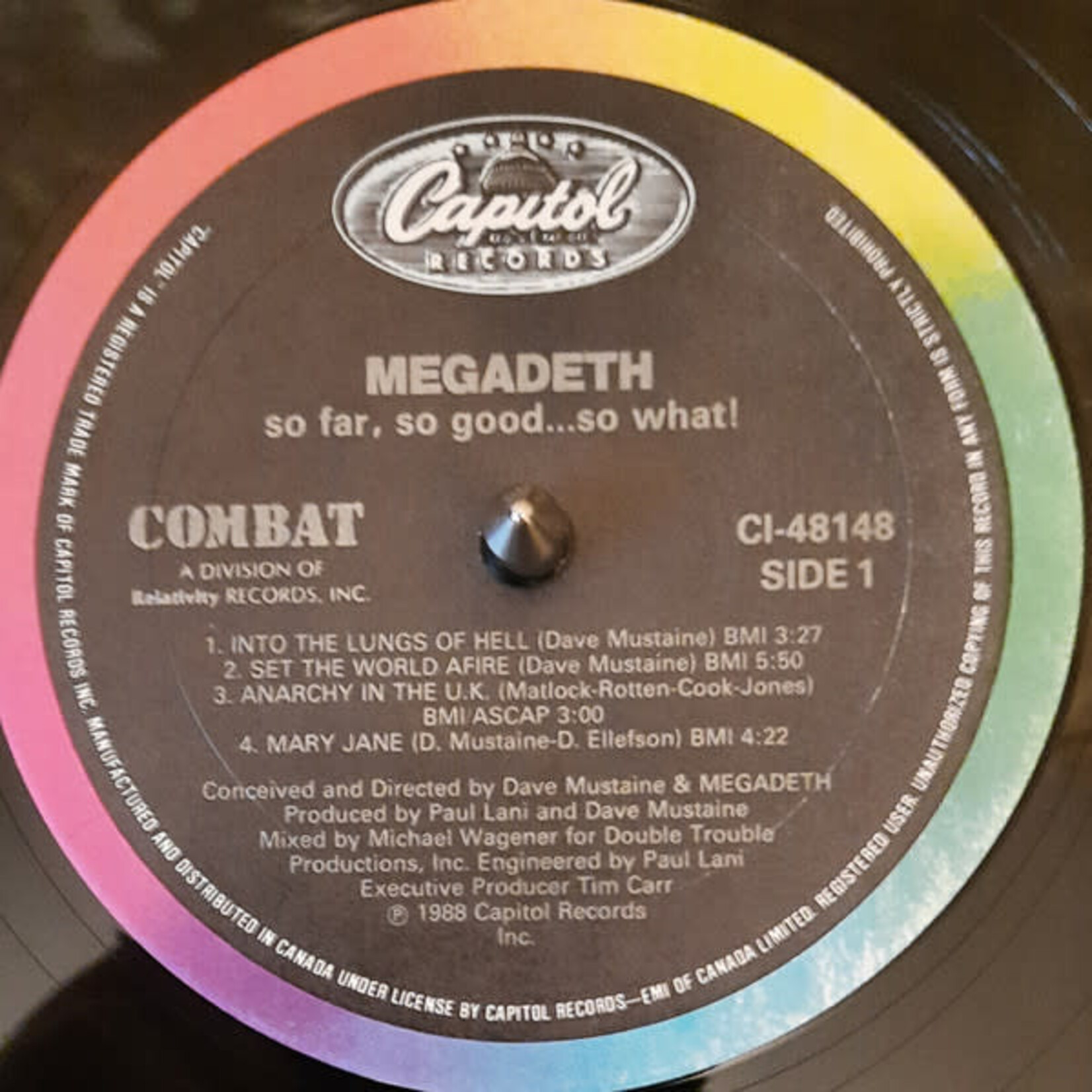 [Kollectible Vinyl] Megadeth: So Far, So Good... So What! (1988, Canada, w/OG Inner, NM) [CAPITOL]