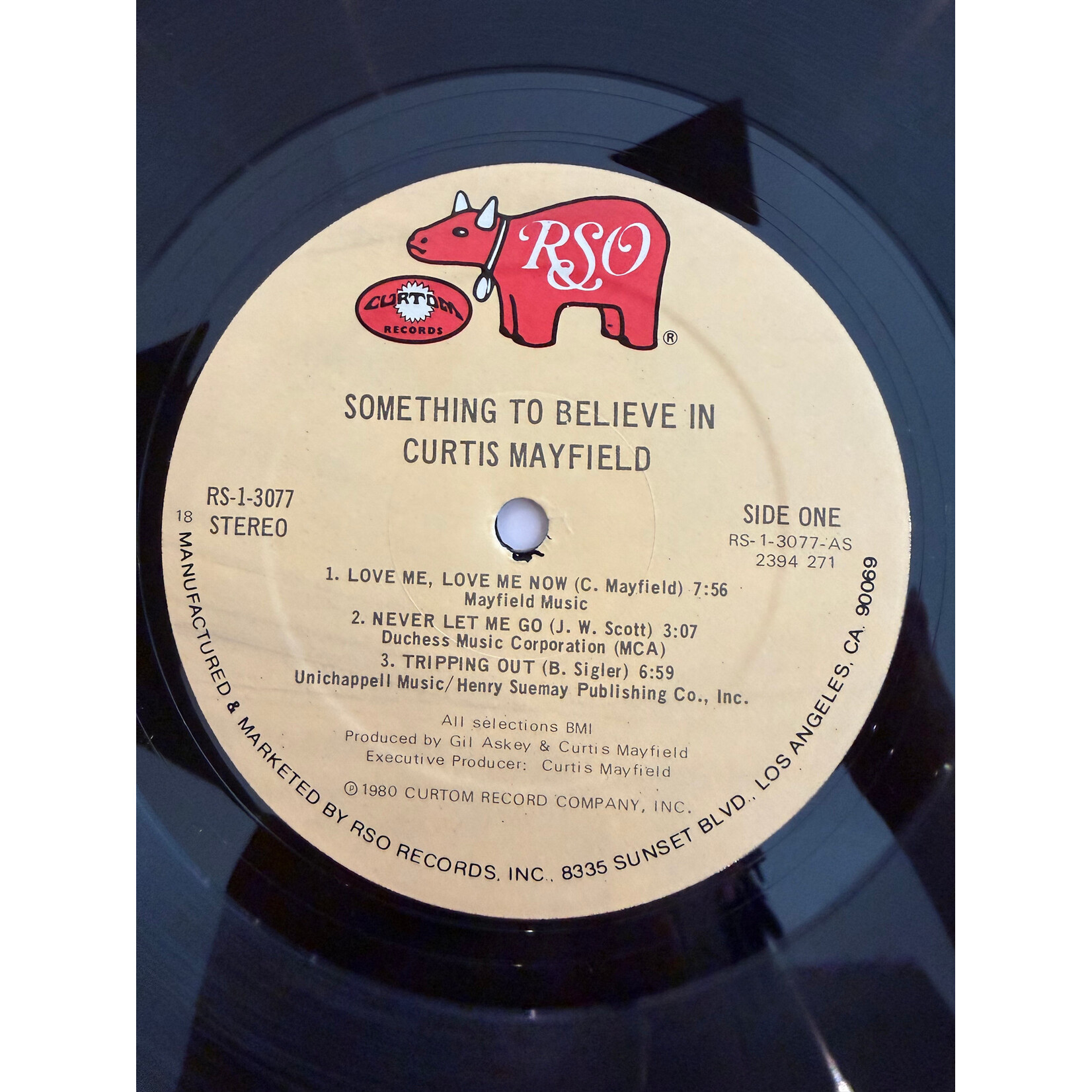 [Kollectible Vinyl] Mayfield, Curtis: Something To Believe In (1980, USA, VG+) [RSO]