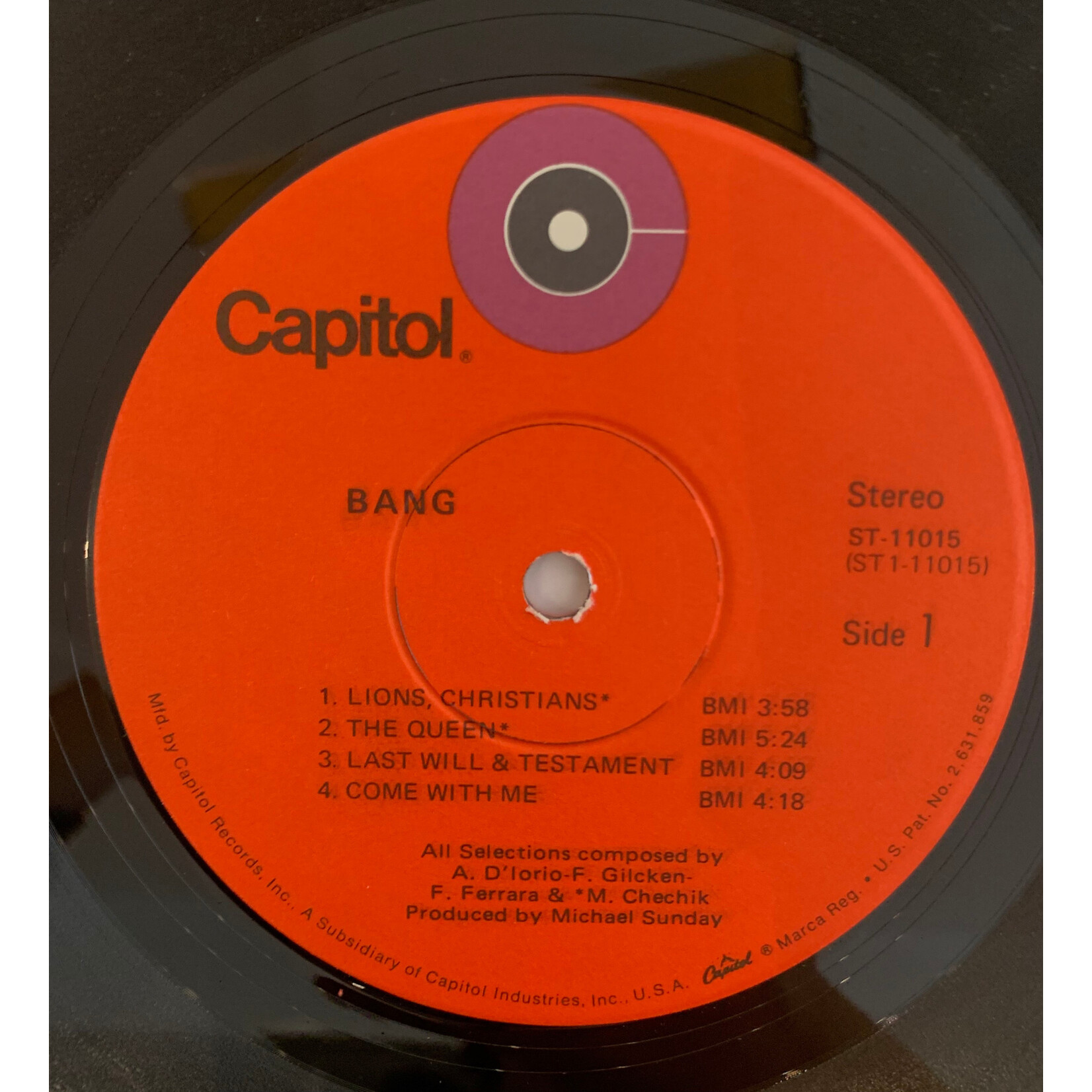 [Kollectible Vinyl] Bang: Self-Titled (1972, USA, VG+) [CAPITOL]