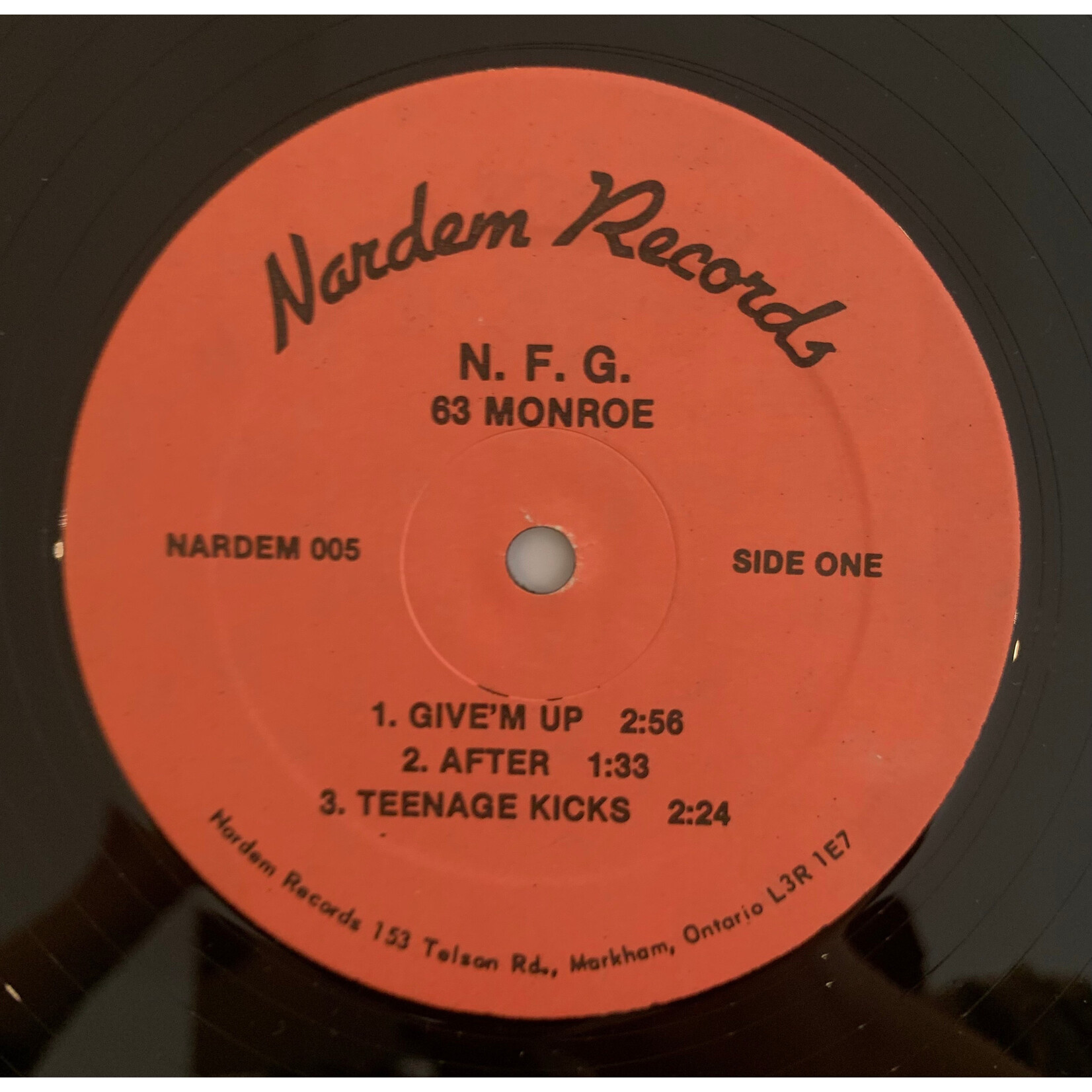 [Kollectible Vinyl] 63 Monroe: N.F.G (1980, Canada, 12" EP, VG+) [NARDEM]