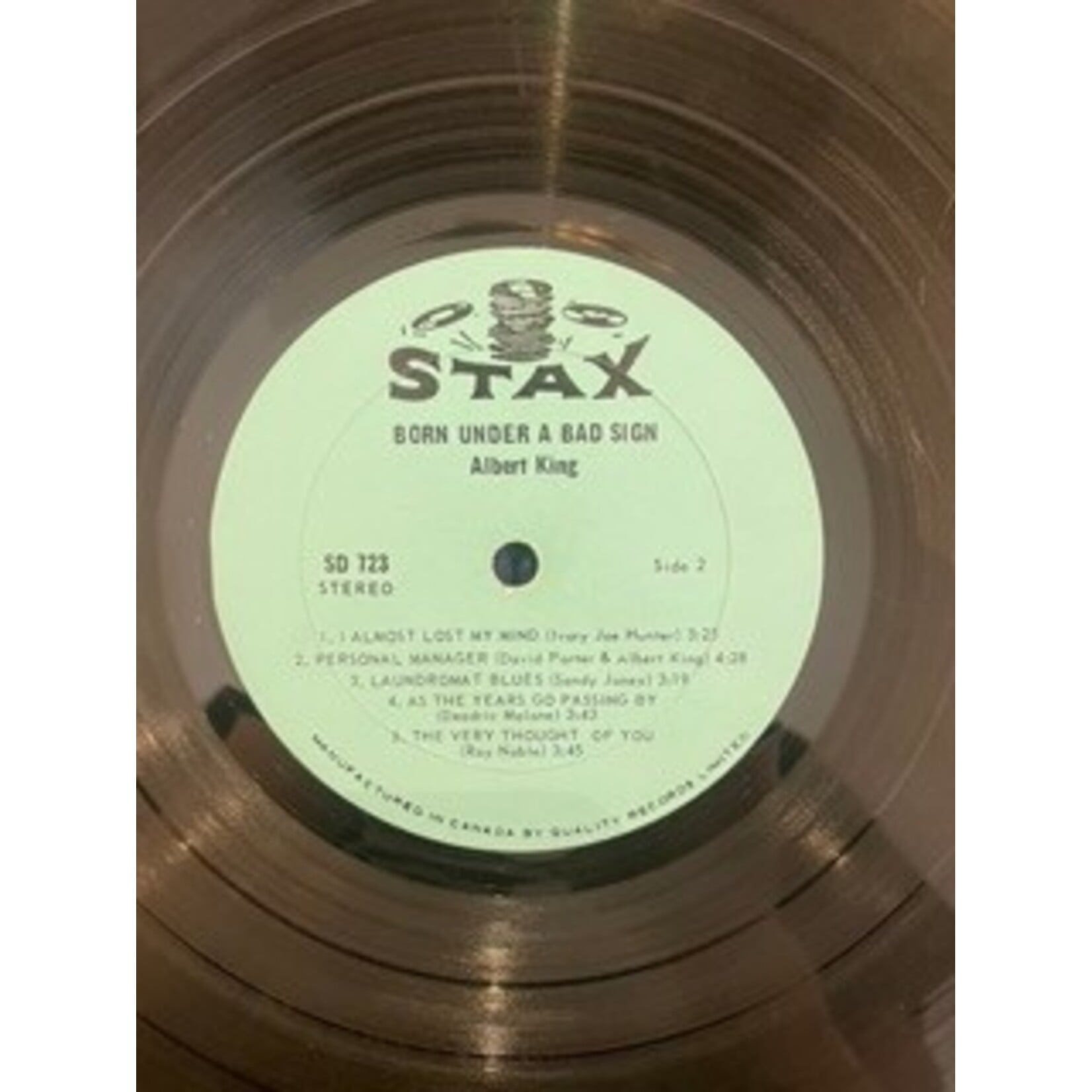 [Kollectible Vinyl] King, Albert: Born Under A Bad Sign (1967, Canada, G+) [STAX]