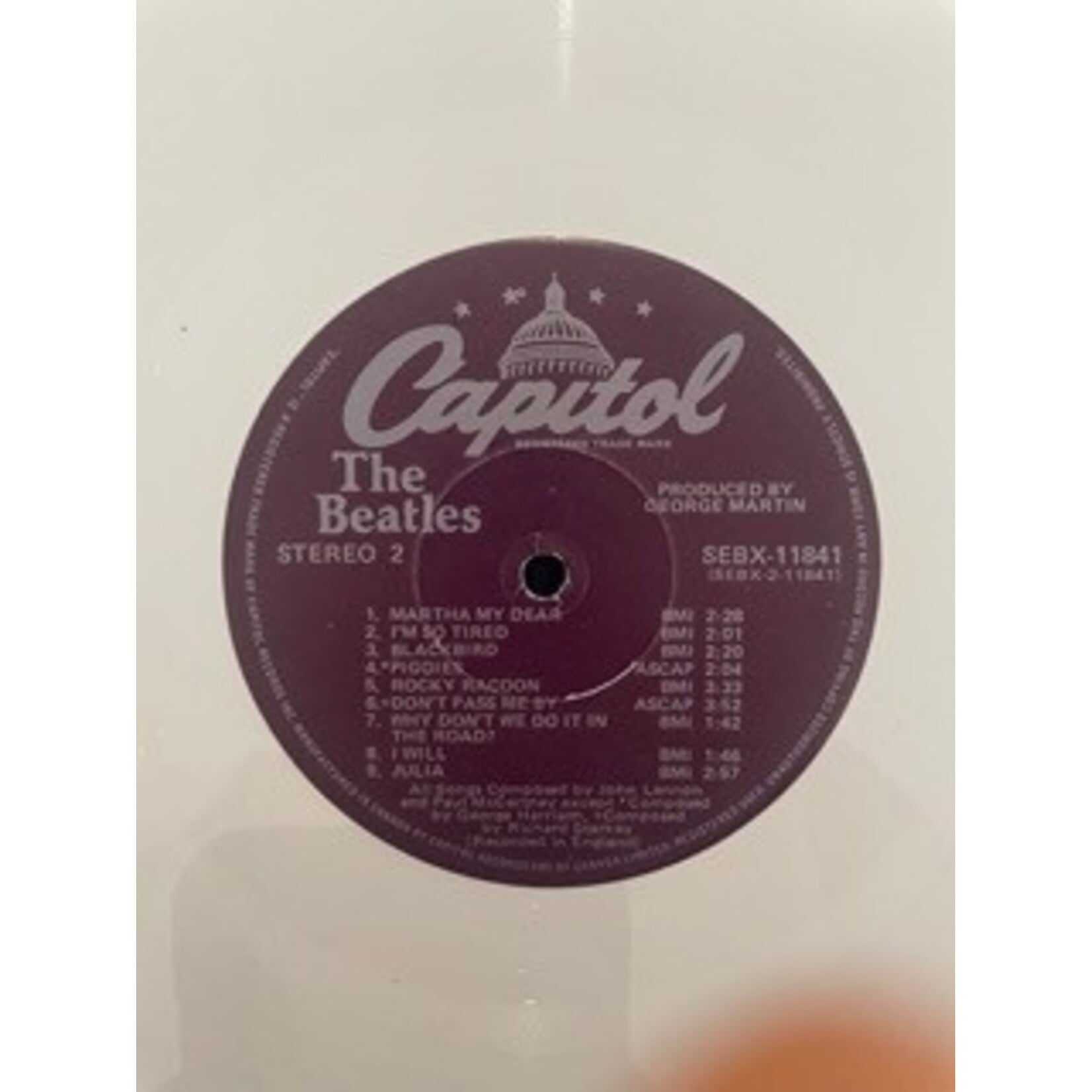 [Kollectible Vinyl] Beatles: Self-Titled - The White Album (1978, Canada, White Vinyl, w/Poster, VG+) [CAPITOL]