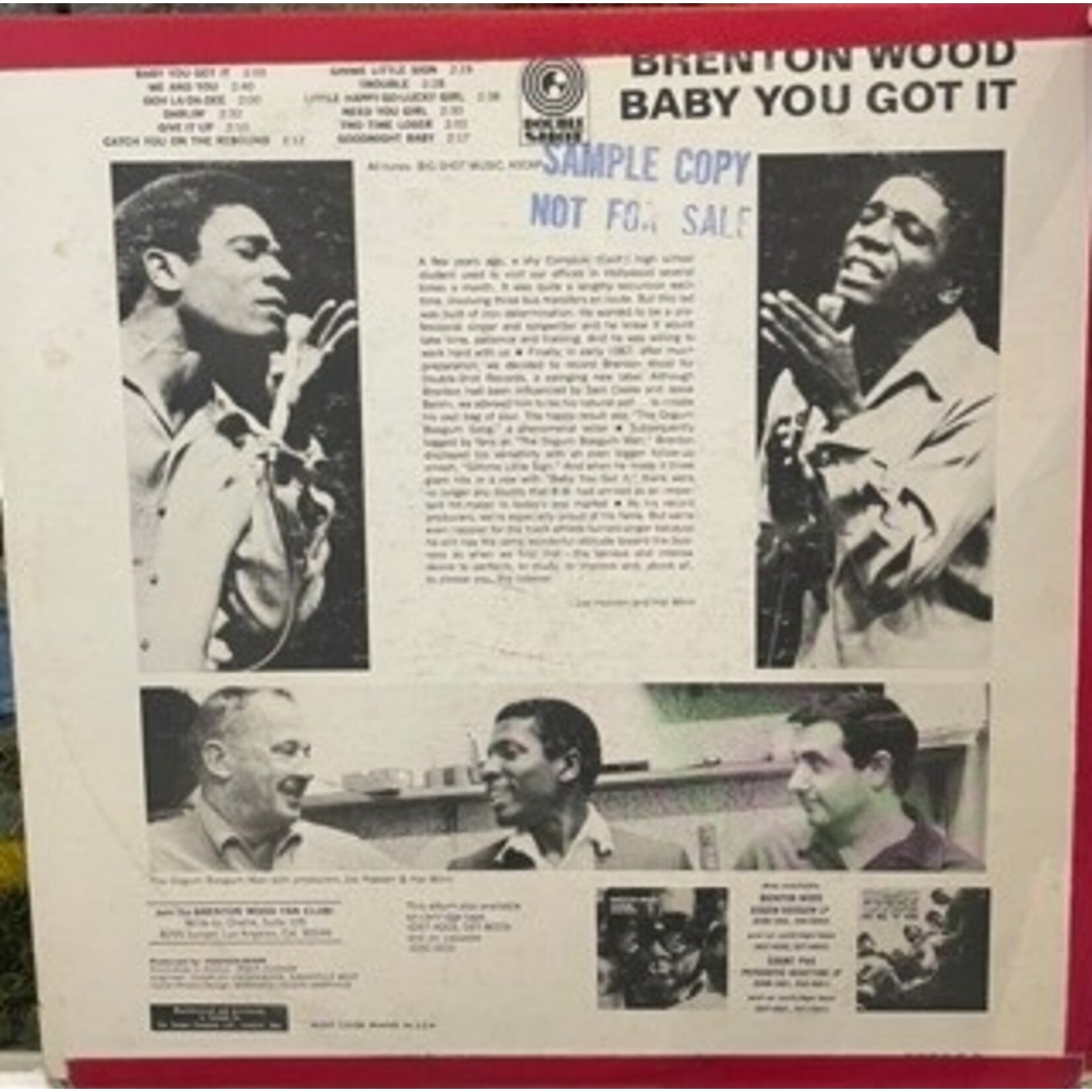 [Kollectible Vinyl] Wood, Brenton: Baby You Got It (1968, Canada, Soul, VG) [DOUBLE SHOT]